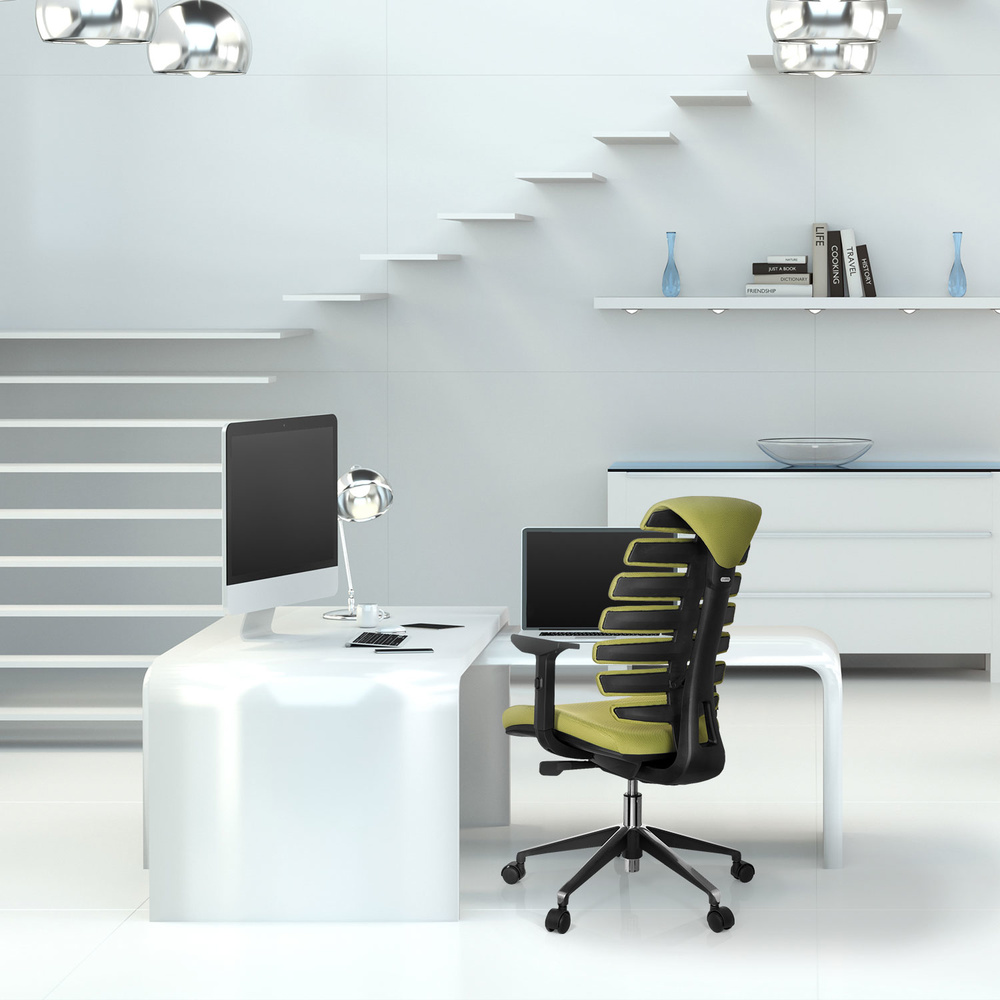 ERGO LINE II Office chair Swivel Fabric Green