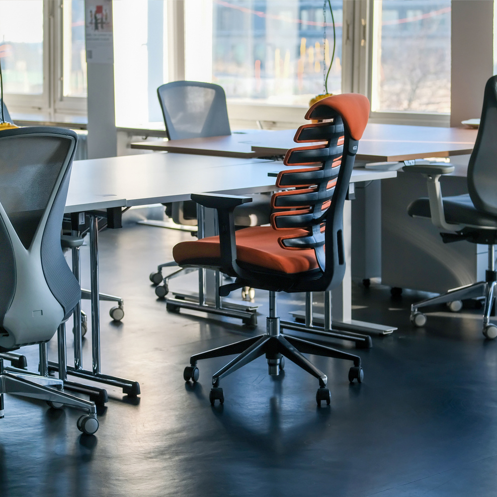 ERGO LINE II Office Chair Swivel Fabric Orange