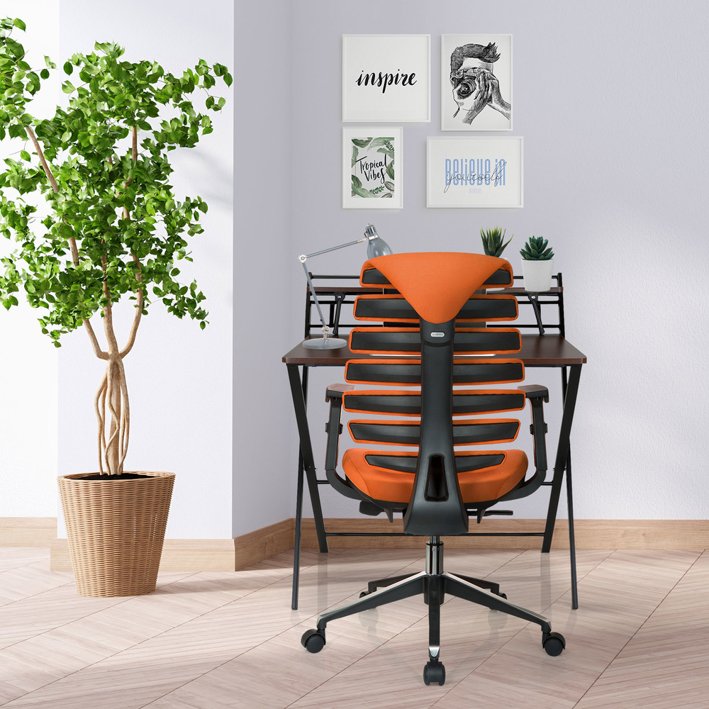 ERGO LINE II Office Chair Swivel Fabric Orange