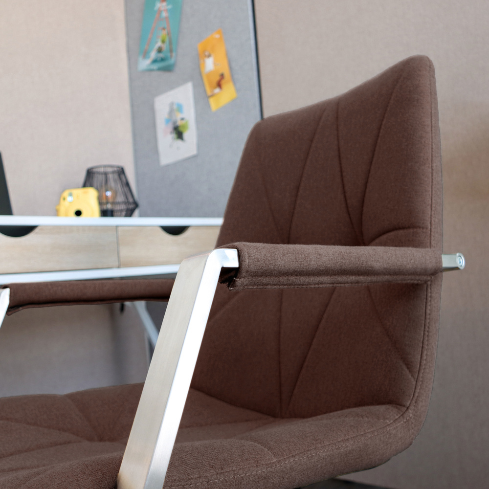 SARANTO II Office chair Swivel with casters Fabric Brown