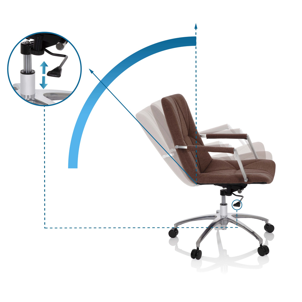 SARANTO II Office chair Swivel with casters Fabric Brown