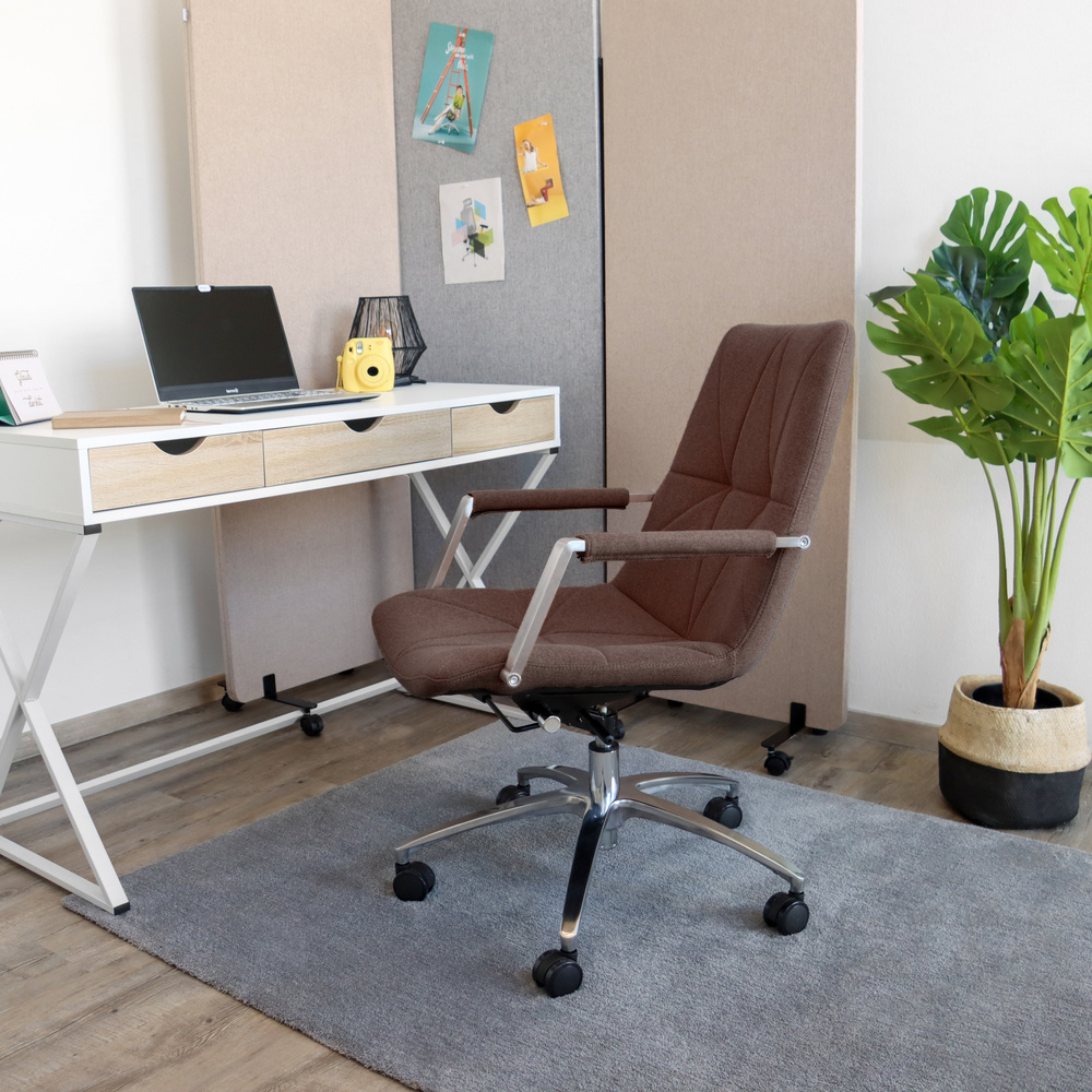 SARANTO II Office chair Swivel with casters Fabric Brown