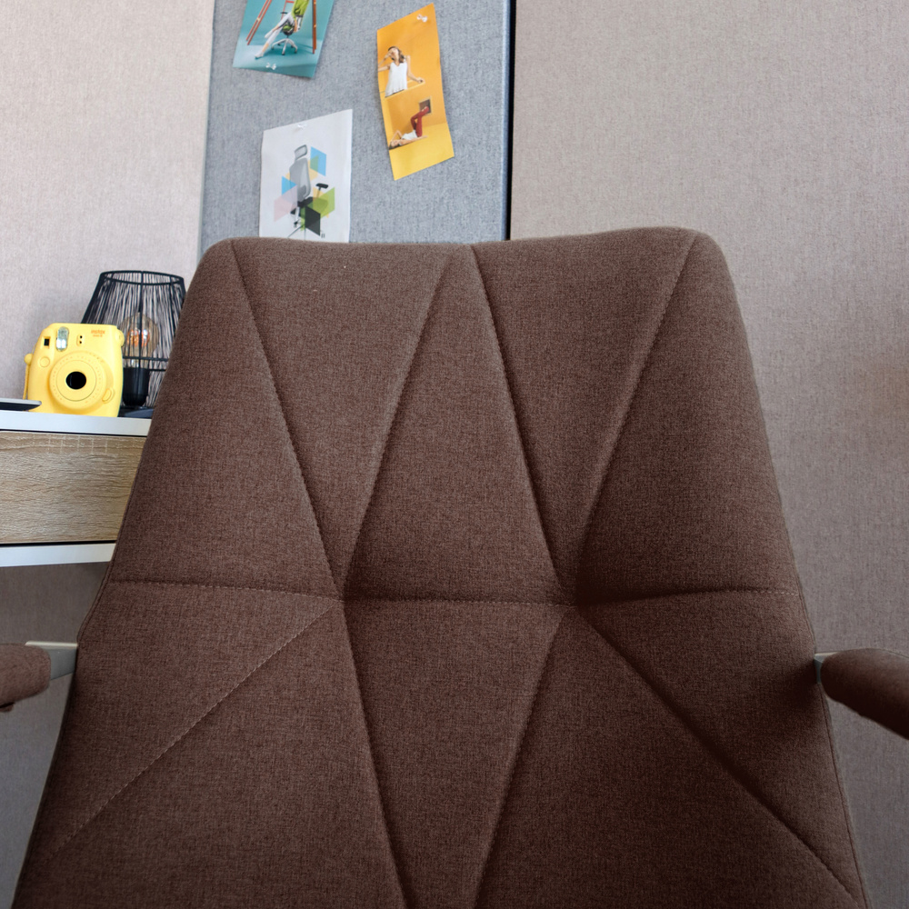 SARANTO II Office chair Swivel with casters Fabric Brown