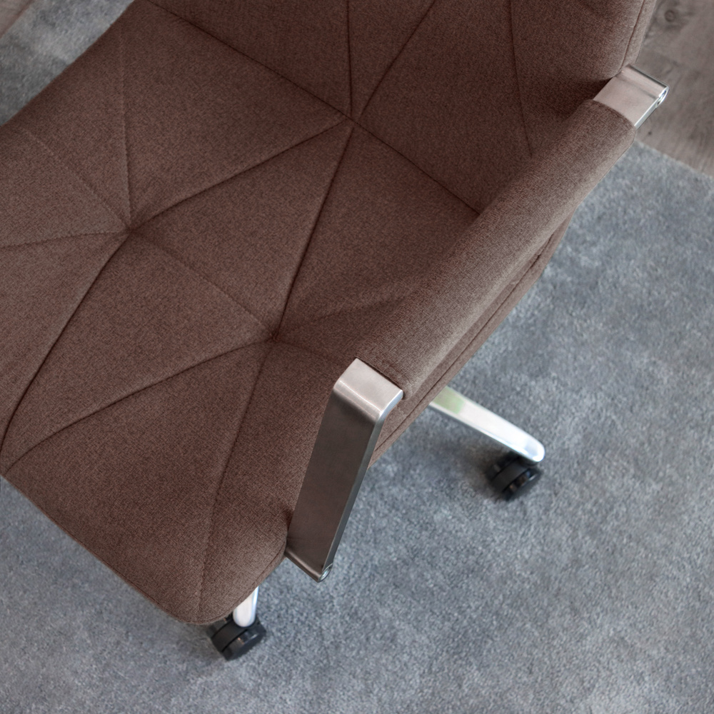 SARANTO II Office chair Swivel with casters Fabric Brown