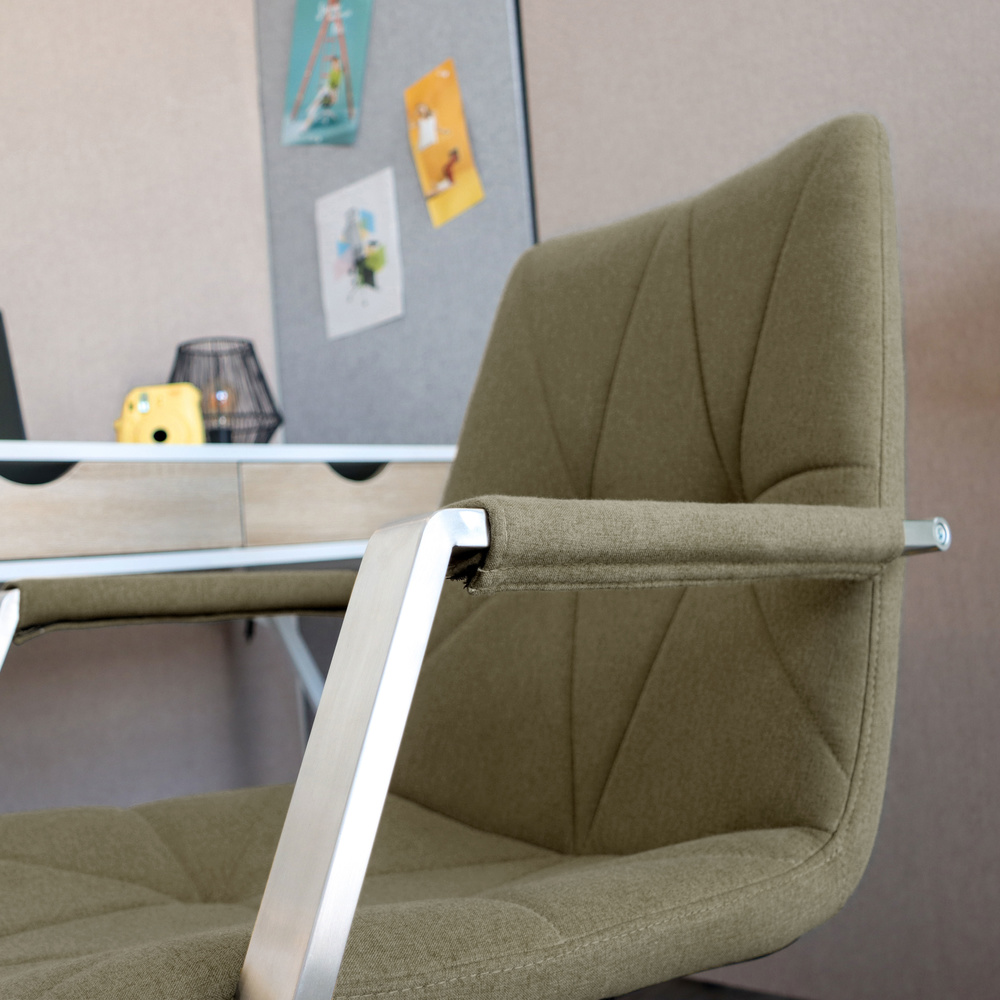 SARANTO II Office chair Swivel with casters Fabric Khaki