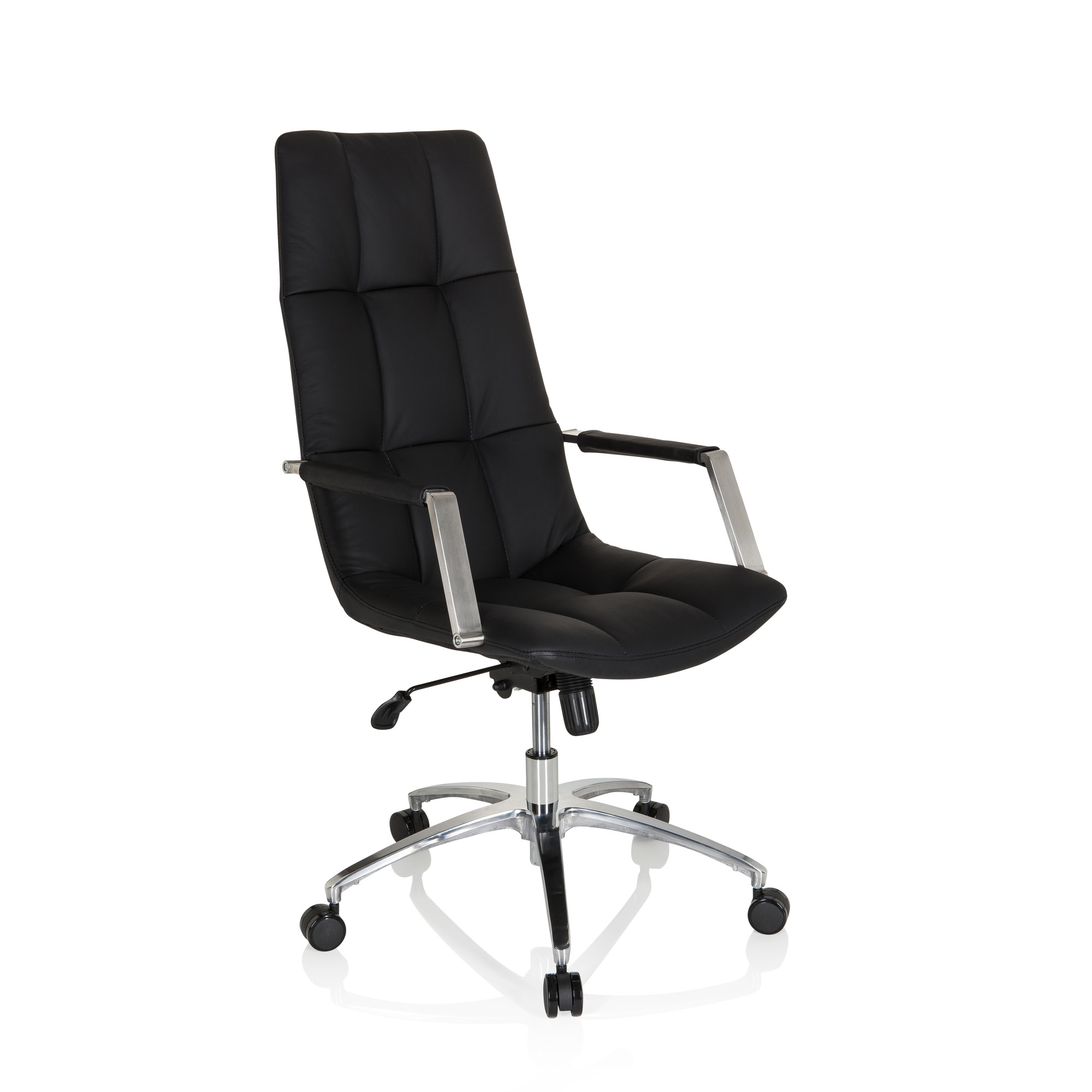 Saranto Pro Office Chair Swivel Leather Black