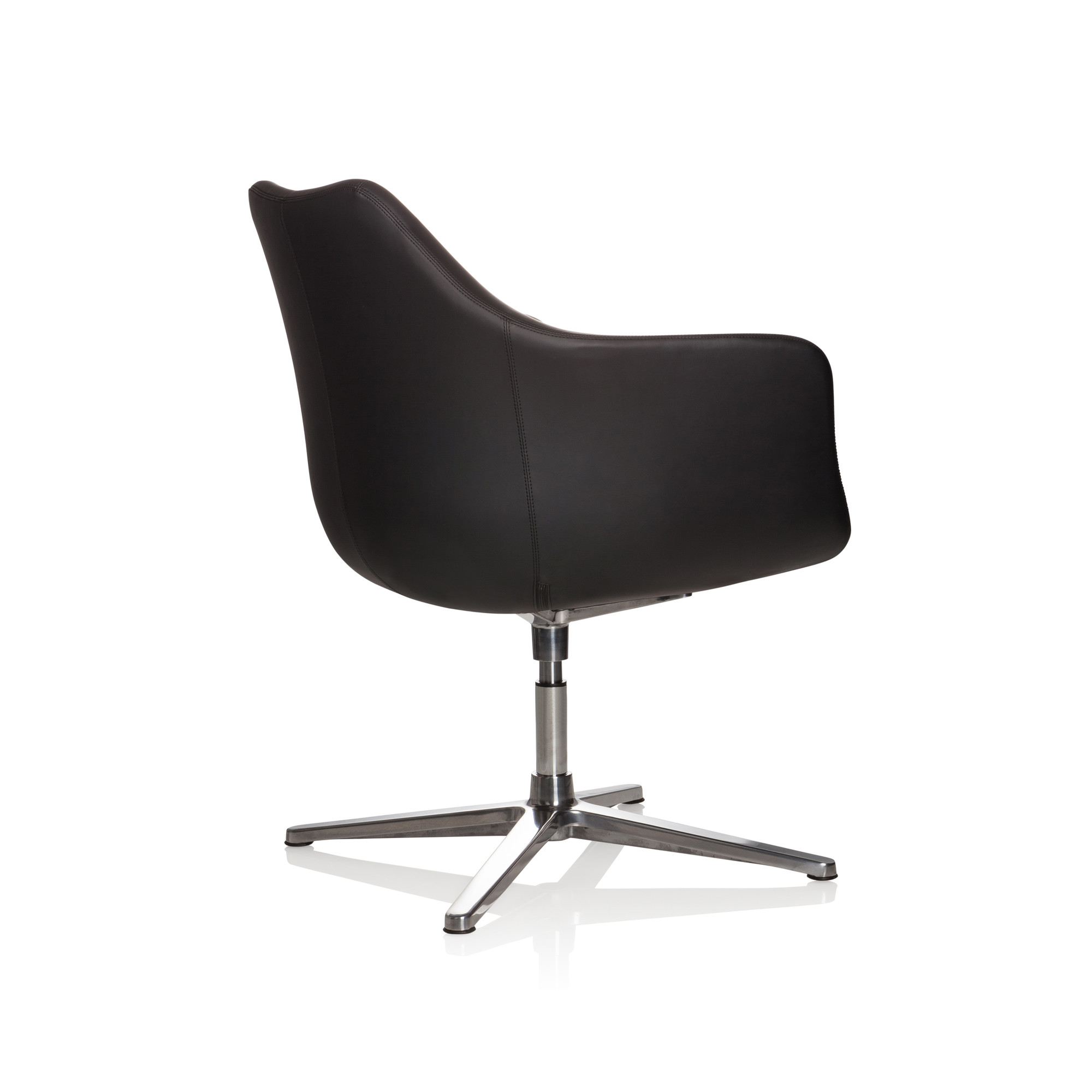 ARTEMIA Swivel Armchair Faux Leather Black