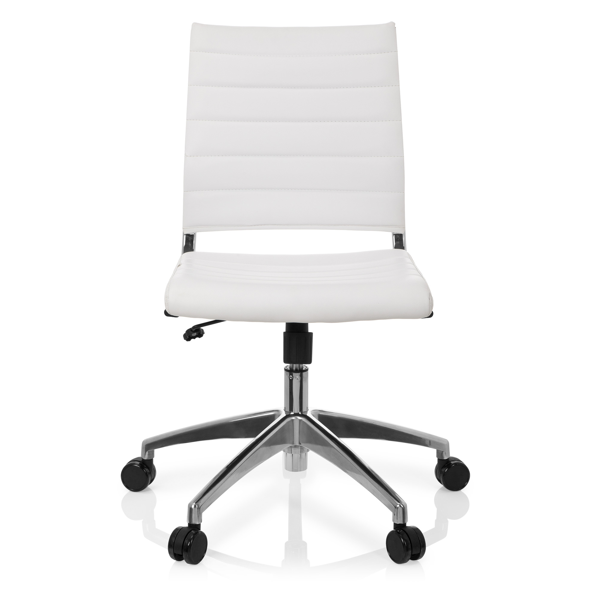 TRISHA Office Chair Swivel Faux Leather White