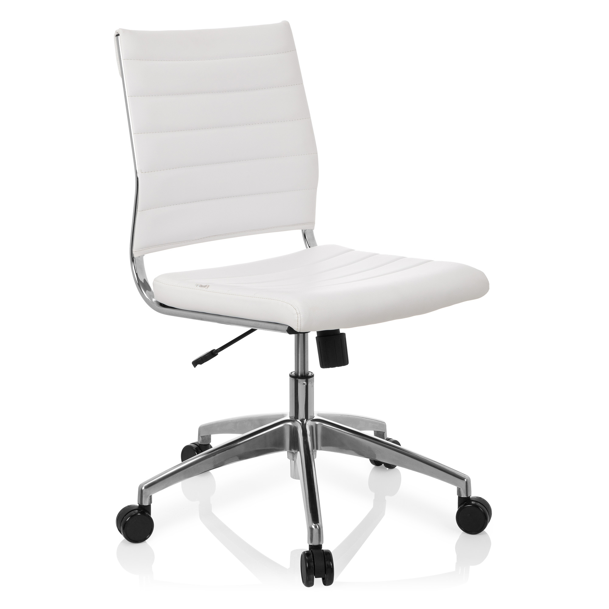 TRISHA Office Chair Swivel Faux Leather White