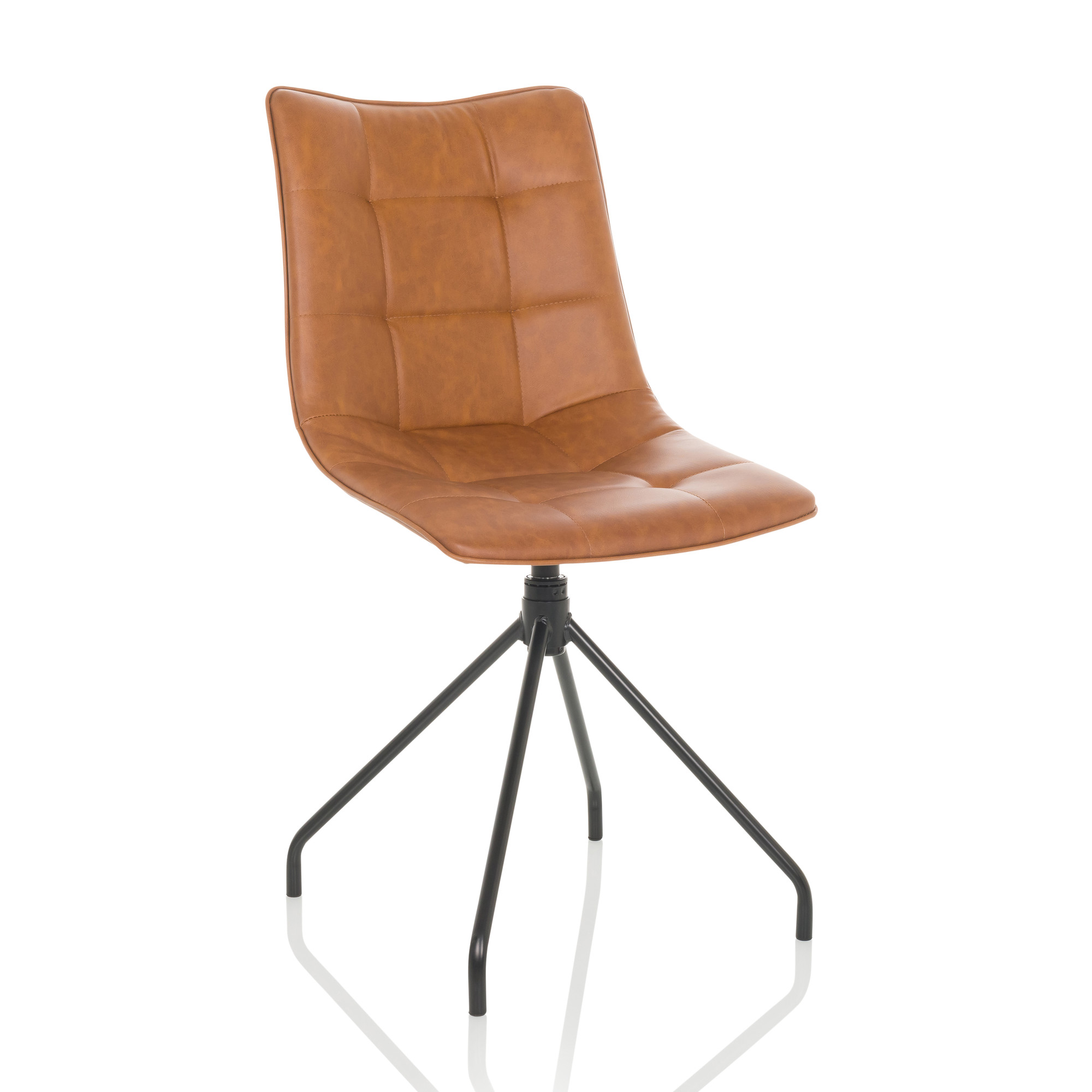 Tarviso dining chair faux leather brown