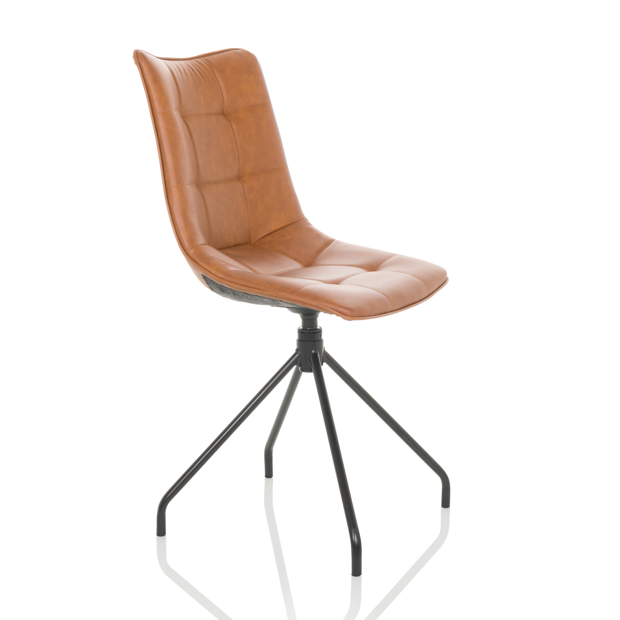 Tarviso dining chair faux leather brown