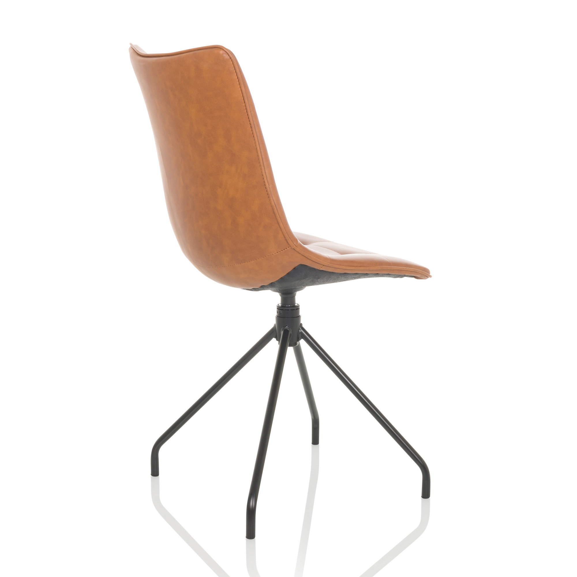 Tarviso dining chair faux leather brown