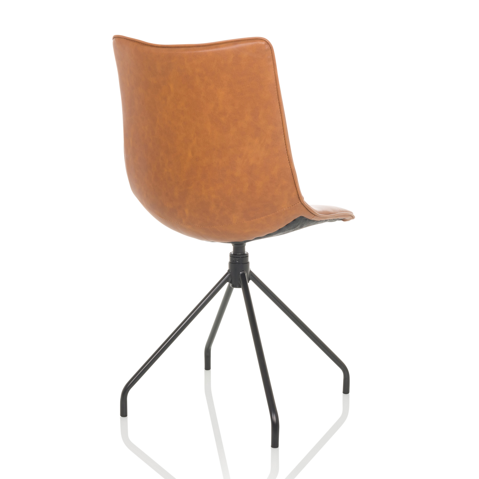 Tarviso dining chair faux leather brown