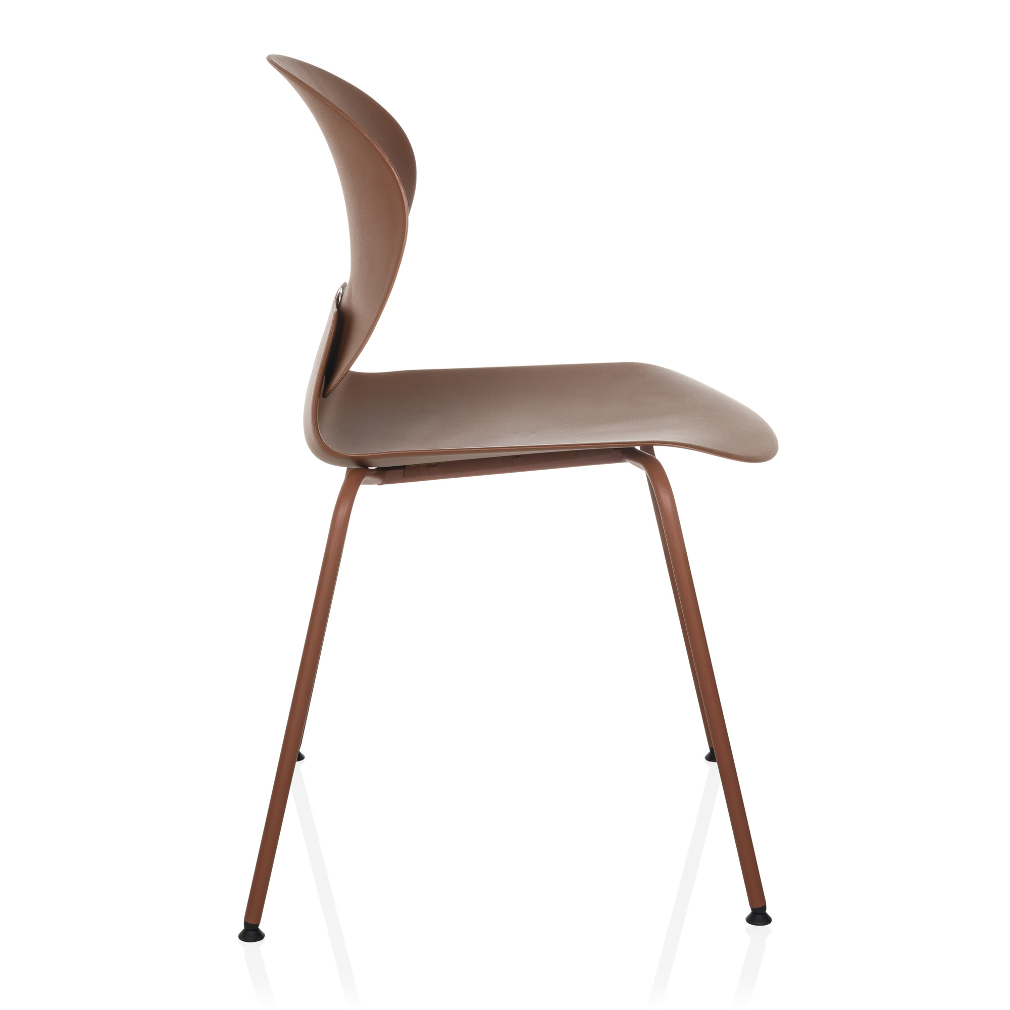 T36 VI Stackable chair plastic reddish-brown