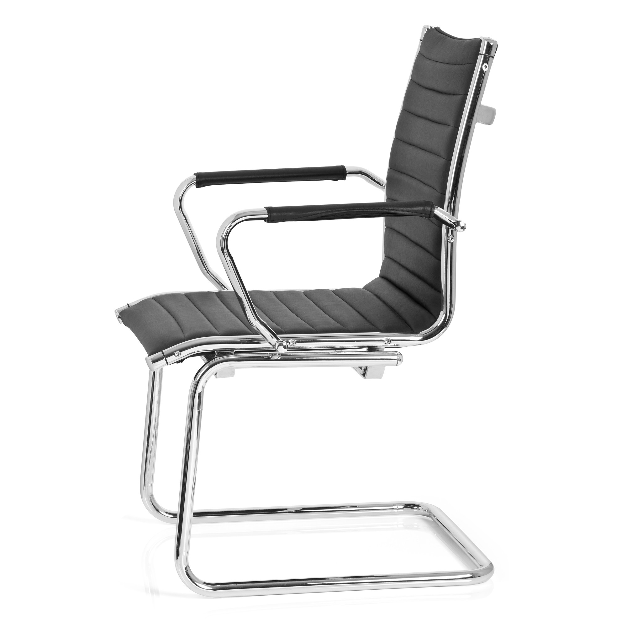 VEMONA V Conference chair cantilevered faux leather black