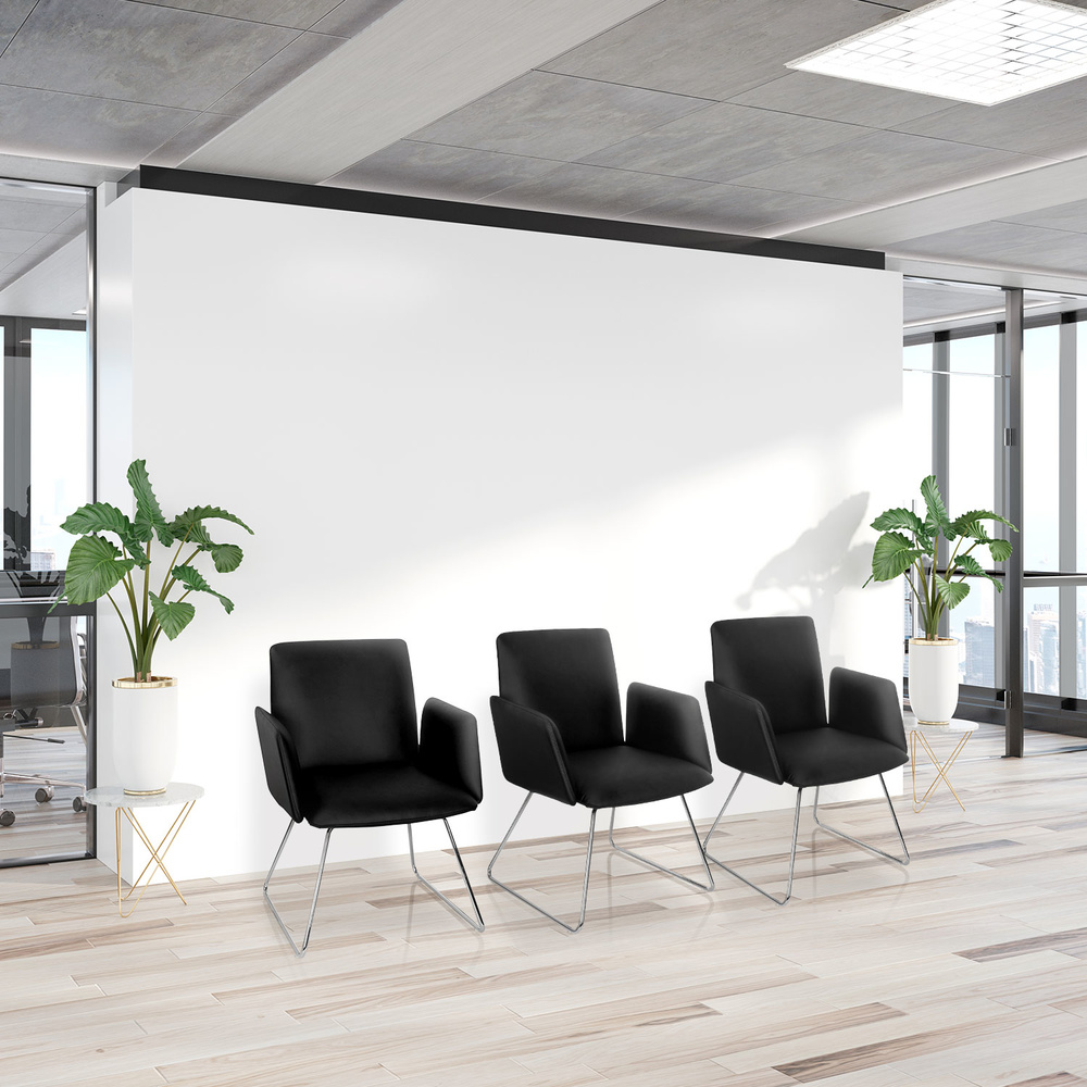 DESIGNIA V Chair Faux Leather Black