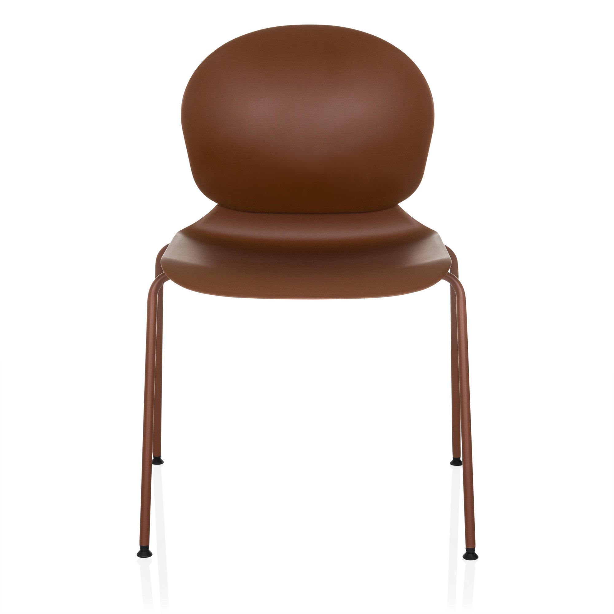 T36 VI Sedia impilabile plastica rosso marrone