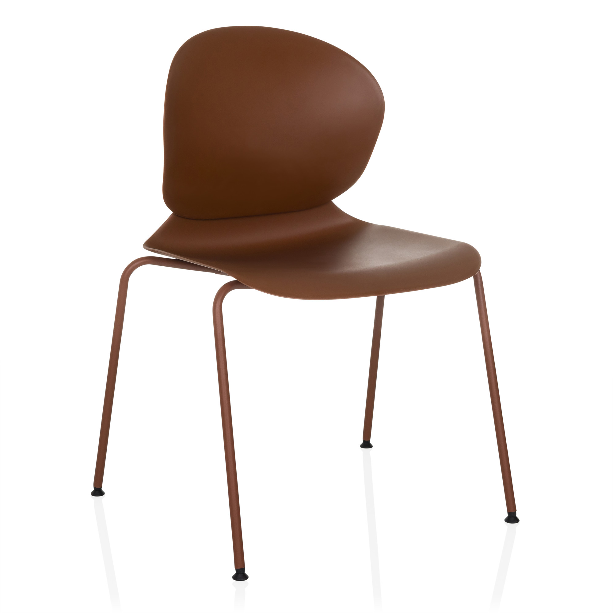 T36 VI Stackable chair plastic reddish-brown