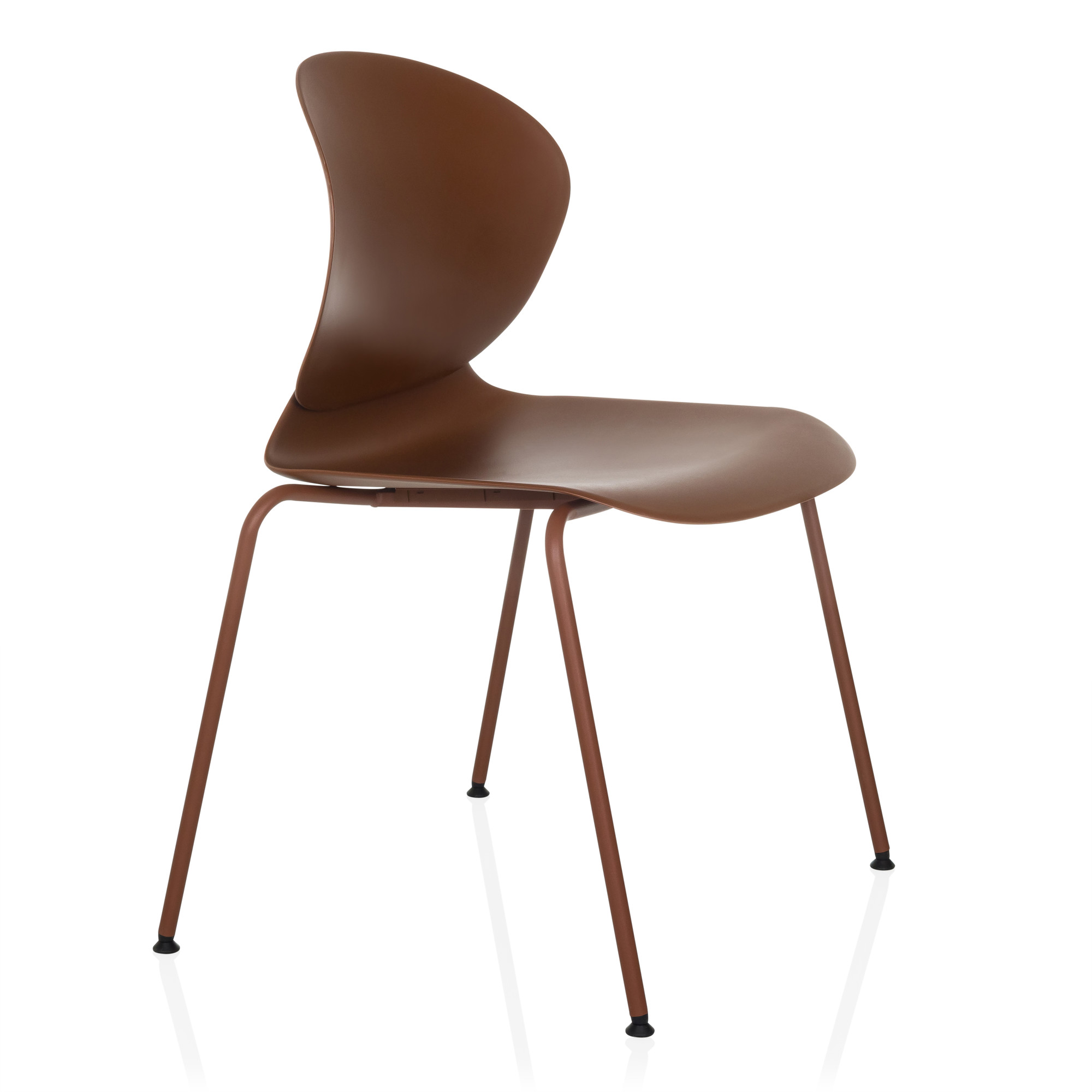 T36 VI Stackable chair plastic reddish-brown