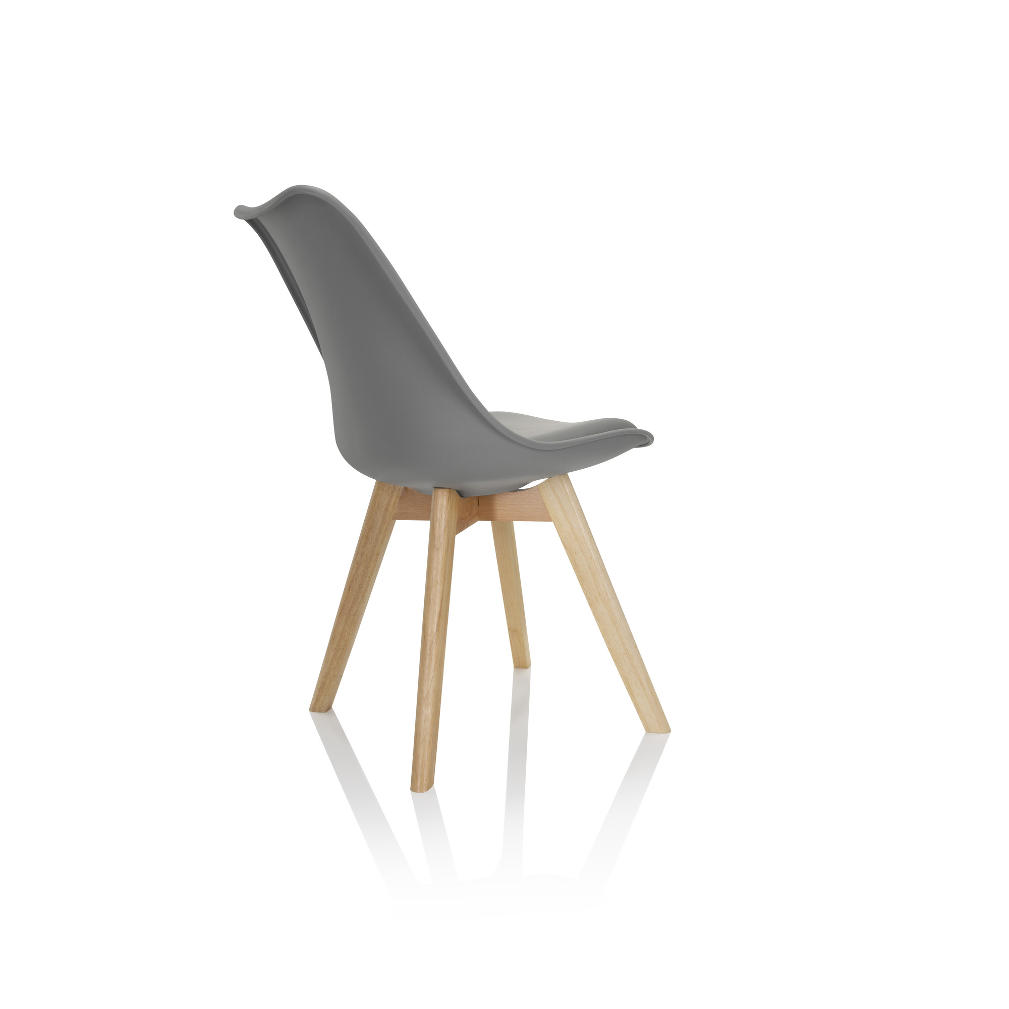 SCANDI 4-piece dining chair set plastic grey