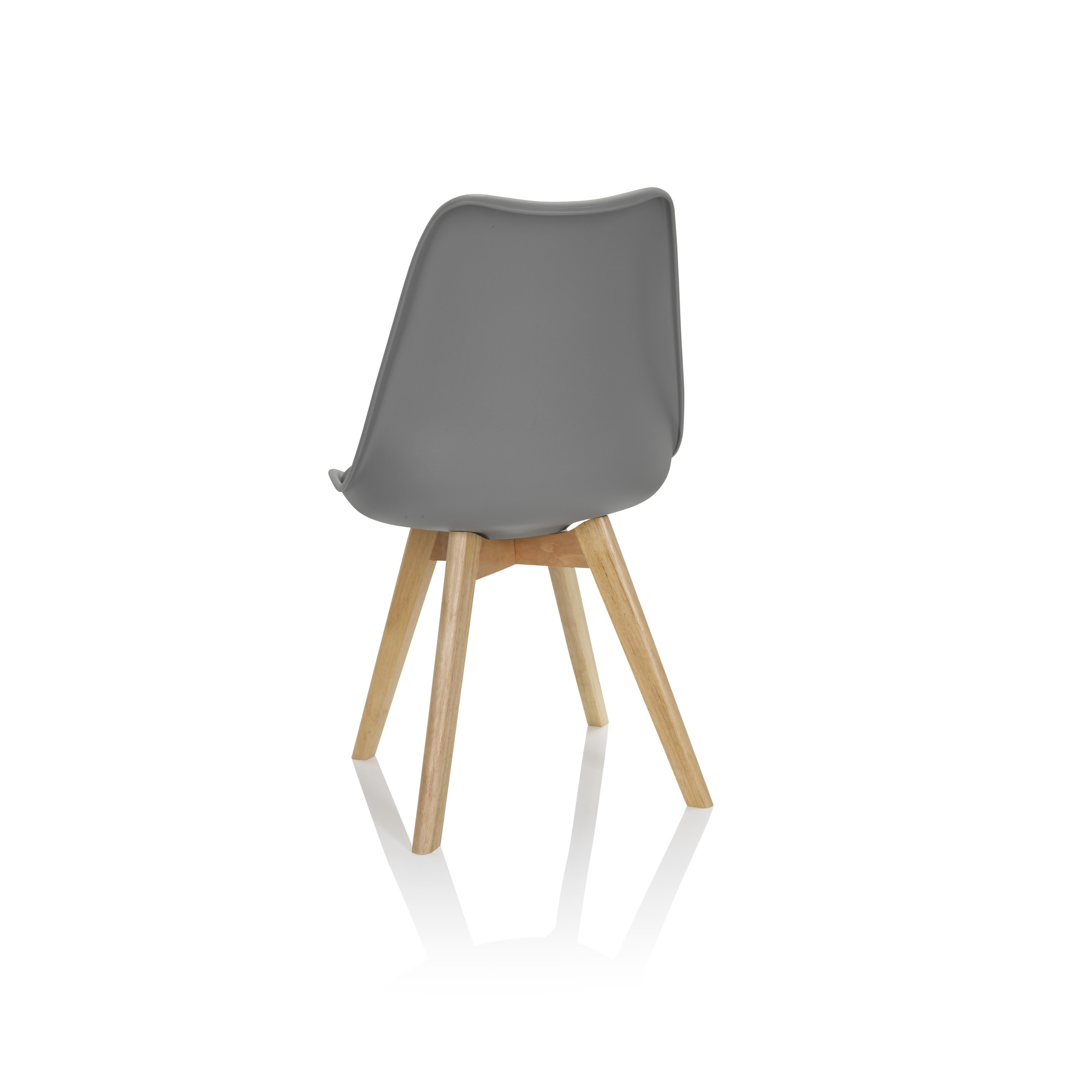 SCANDI 4-piece dining chair set plastic grey