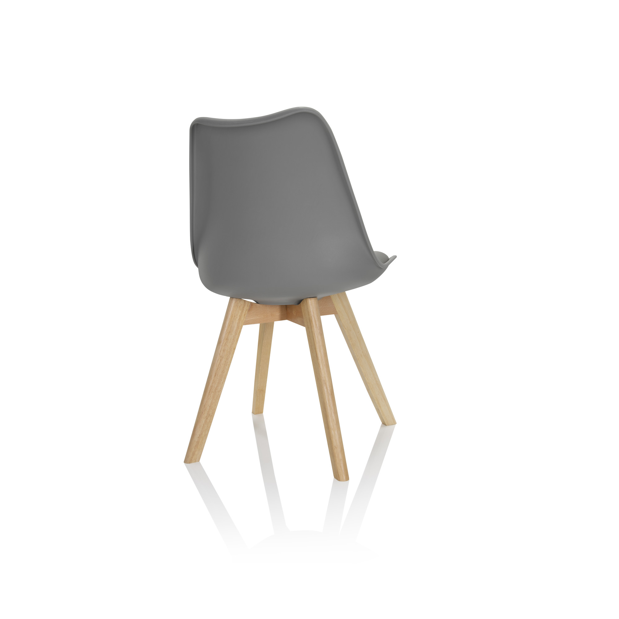 SCANDI 4-piece dining chair set plastic grey