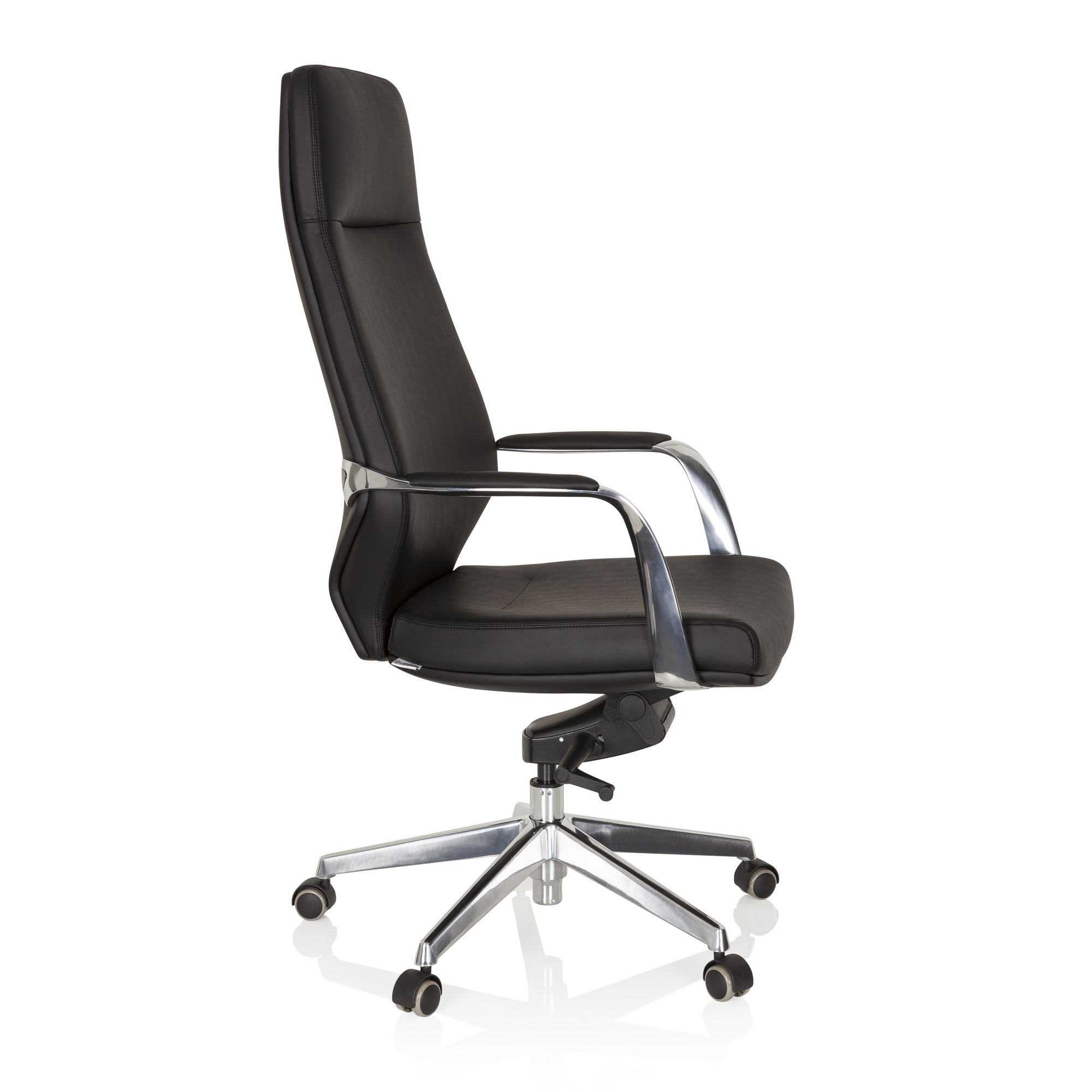 VELVET Swivel Office Chair Faux Leather Black