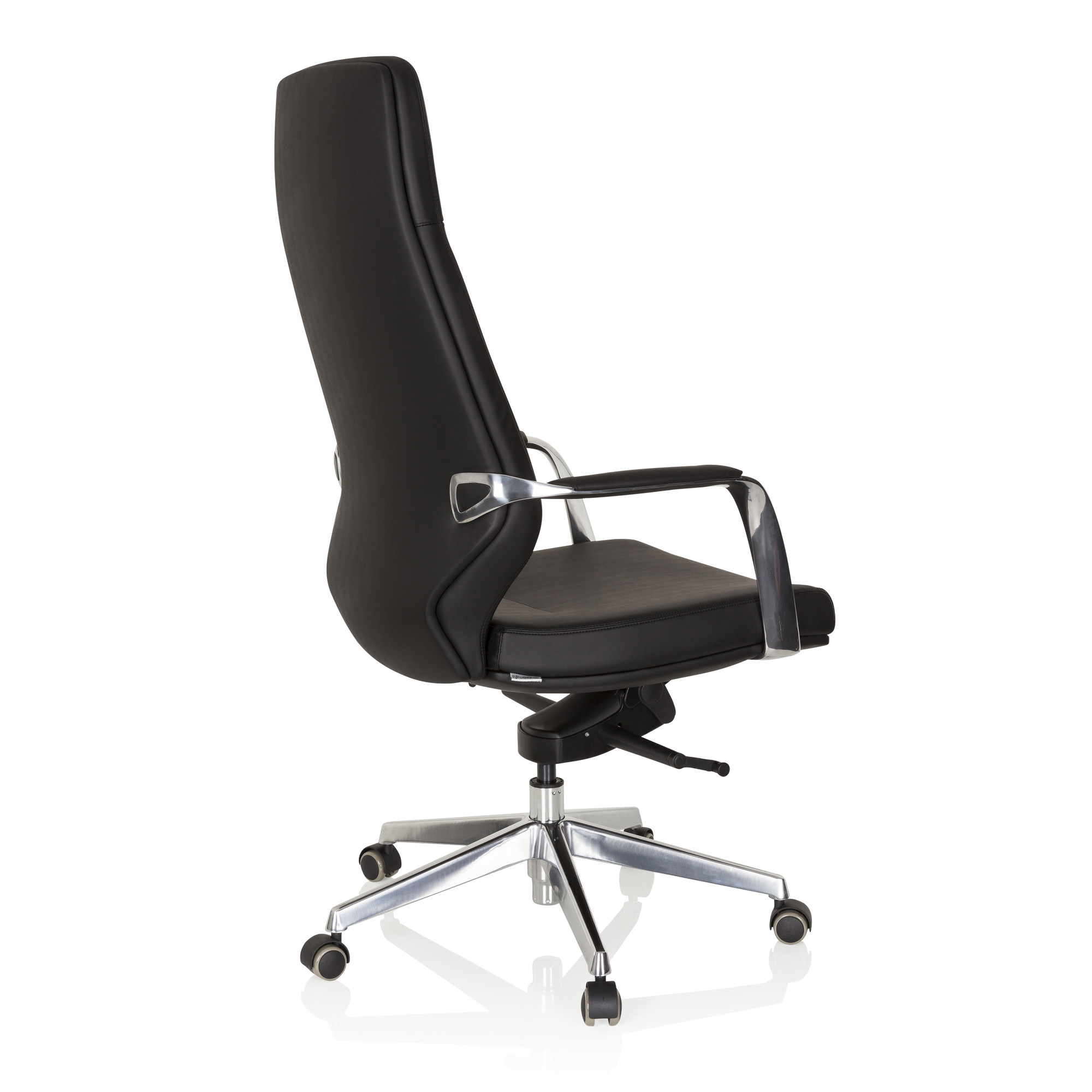VELVET Swivel Office Chair Faux Leather Black
