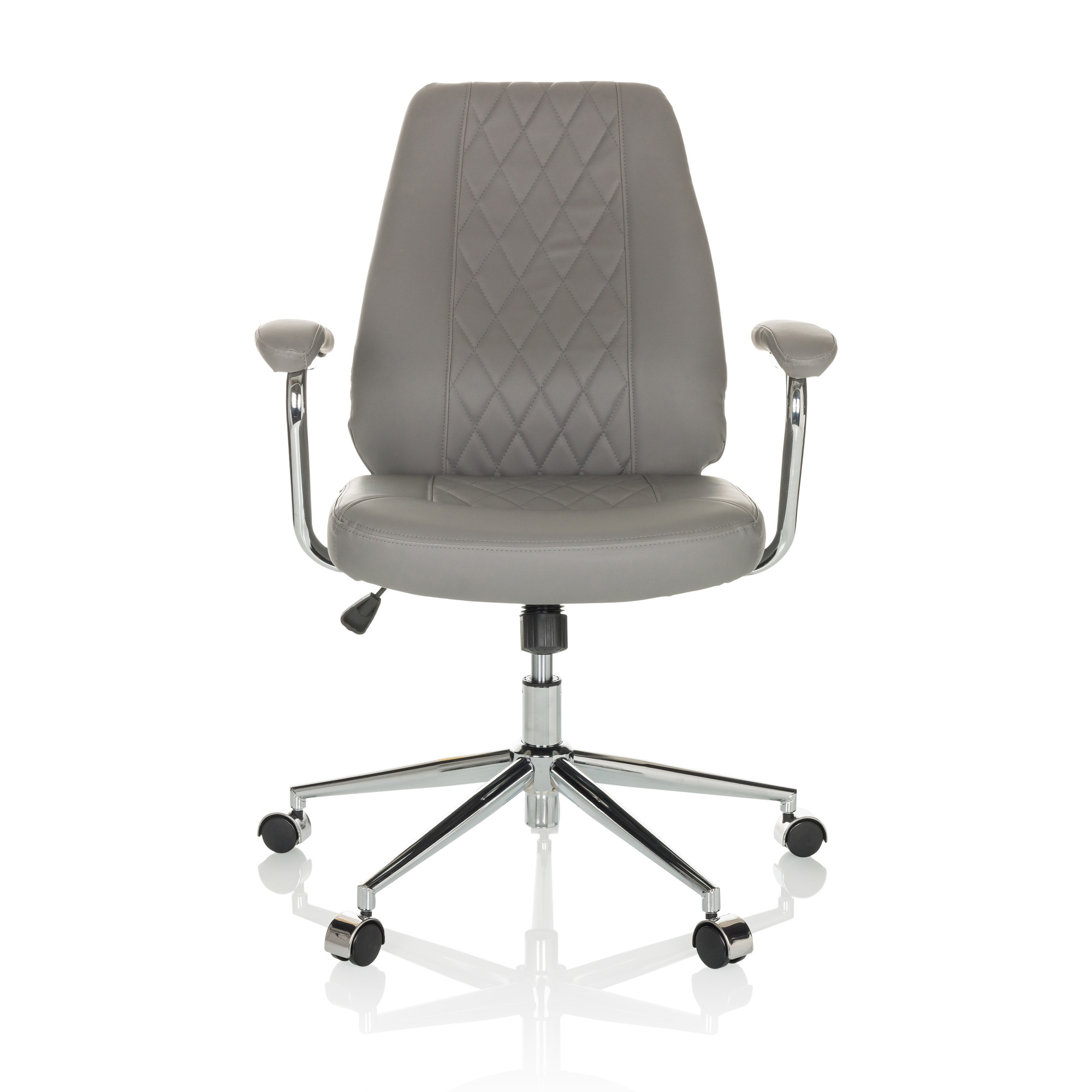 THEO I Office chair Swivel Faux leather Grey