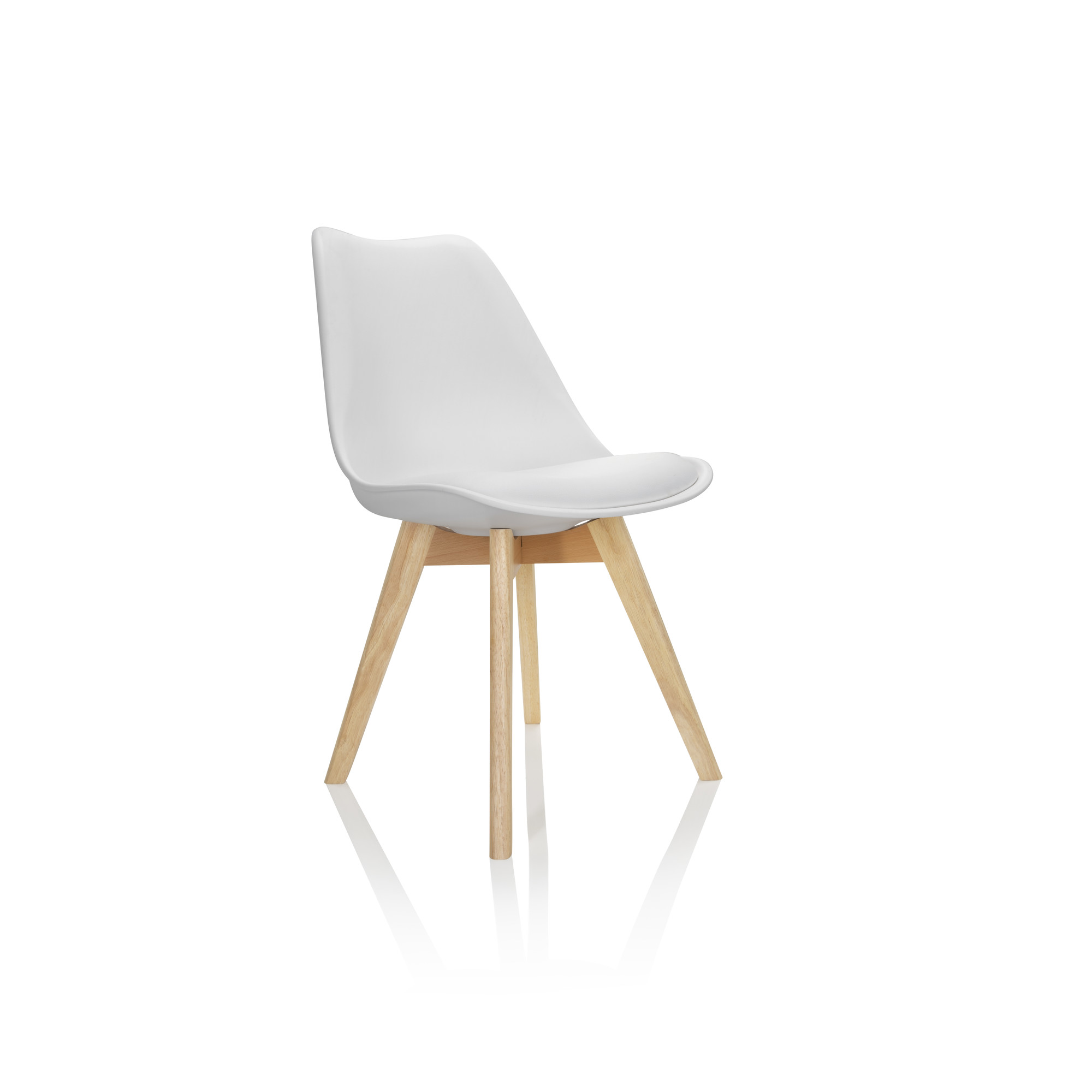 4x Scandi Dining Chair Plastic White