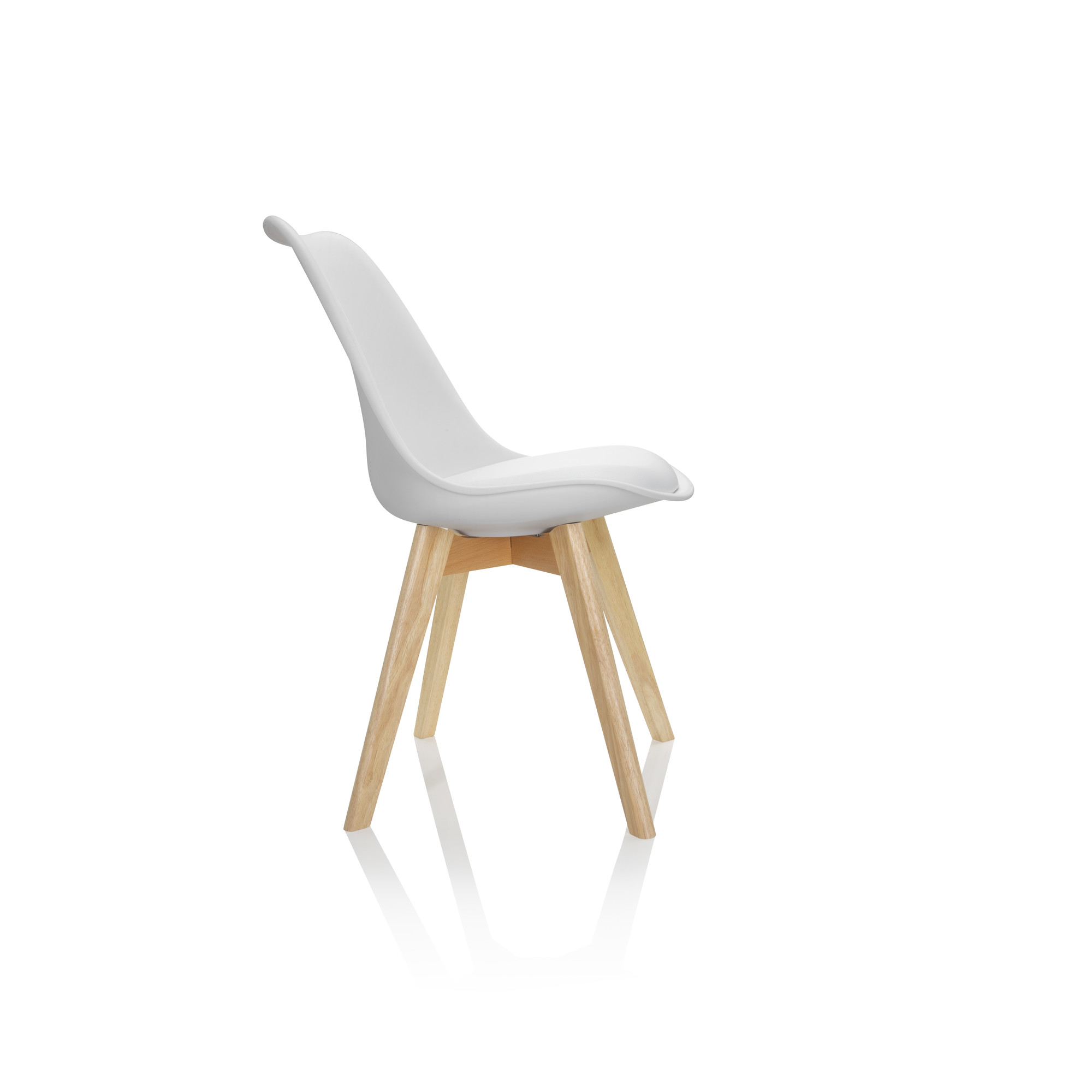 4x Scandi Dining Chair Plastic White