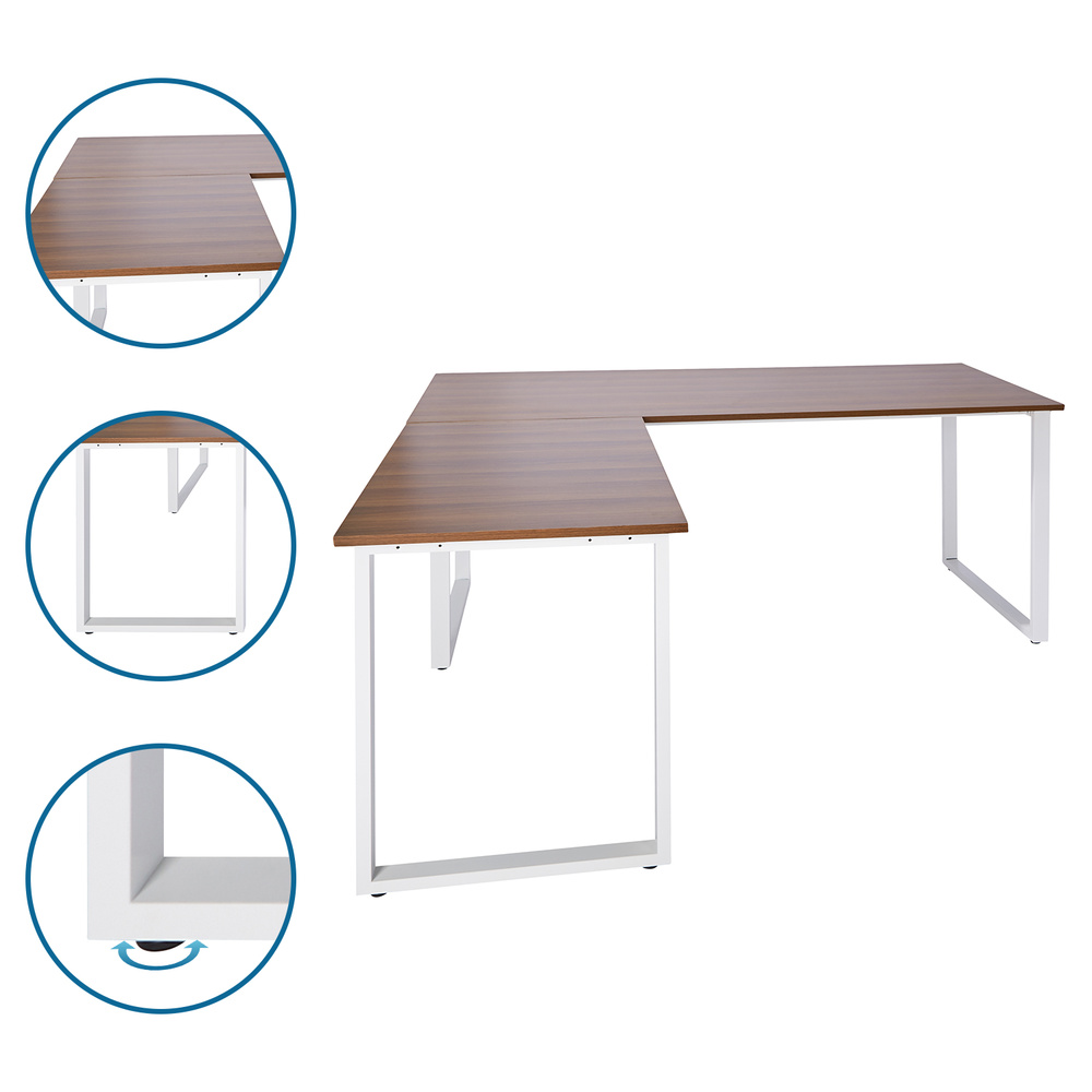 WORKSPACE XL I Corner desk Wood Grey