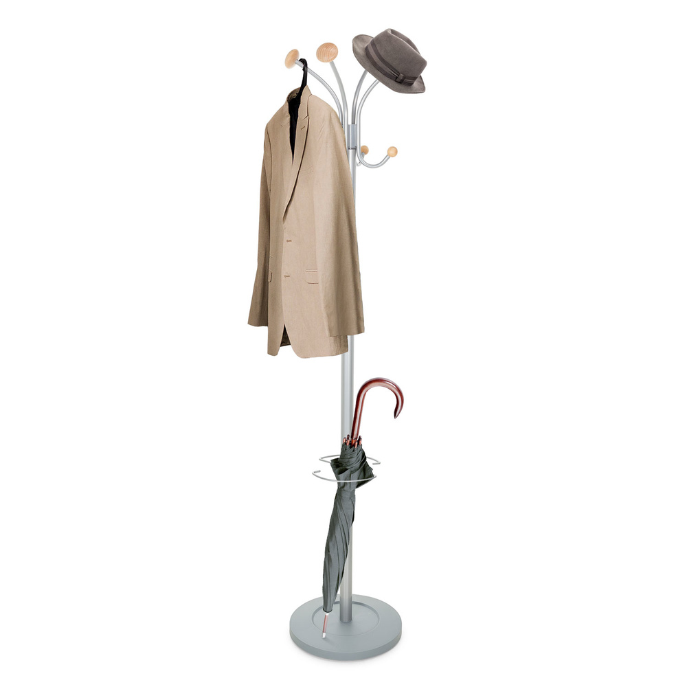 SPACE Coat rack Metal Silver