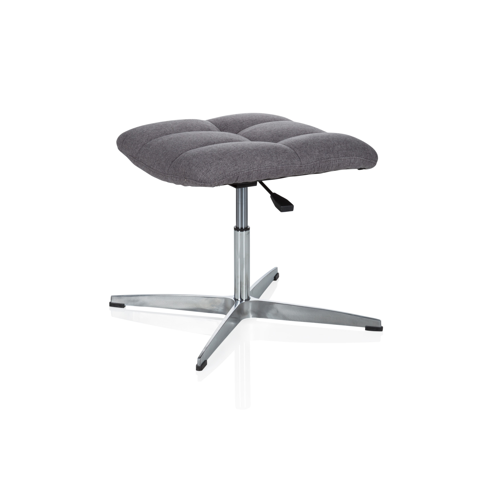 SARANTO Stool Height Adjustable Fabric Grey
