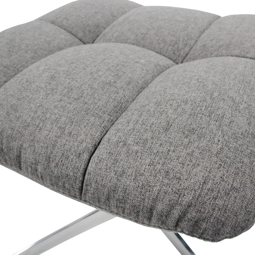 SARANTO Stool Height Adjustable Fabric Grey