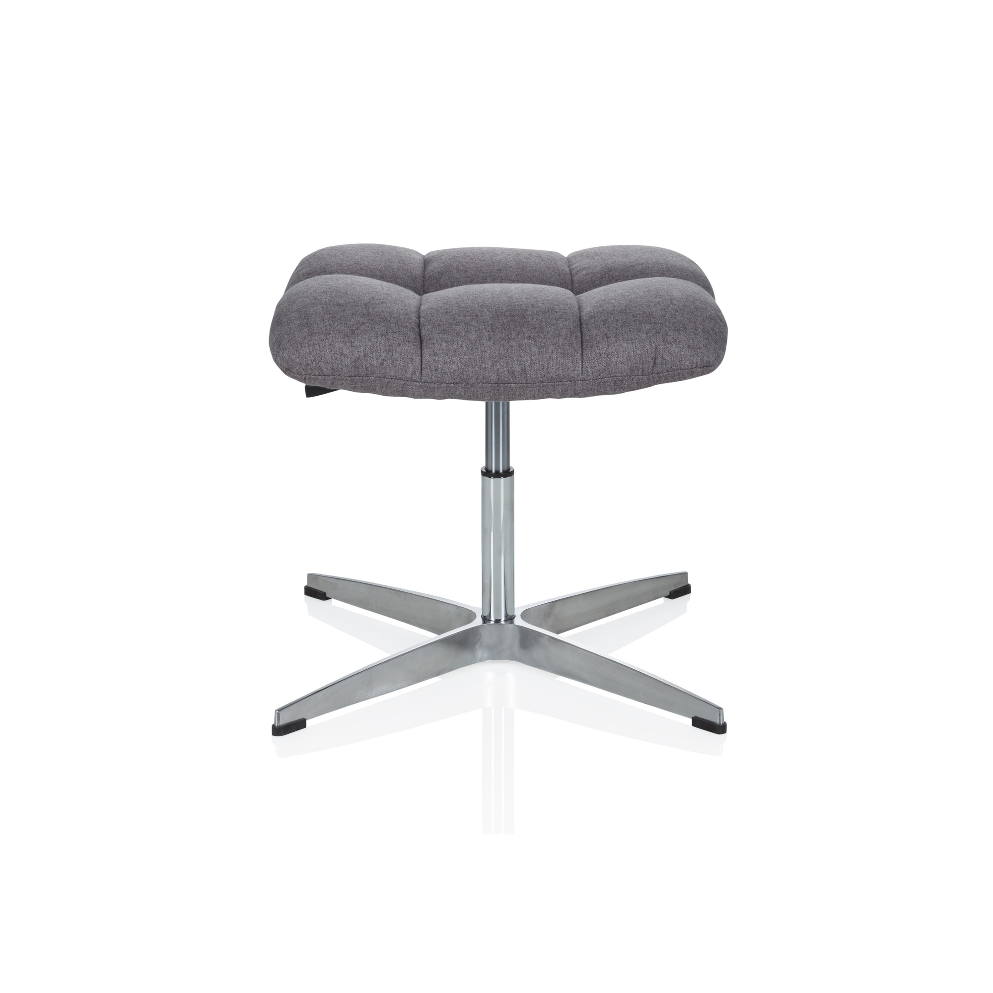 SARANTO Stool Height Adjustable Fabric Grey