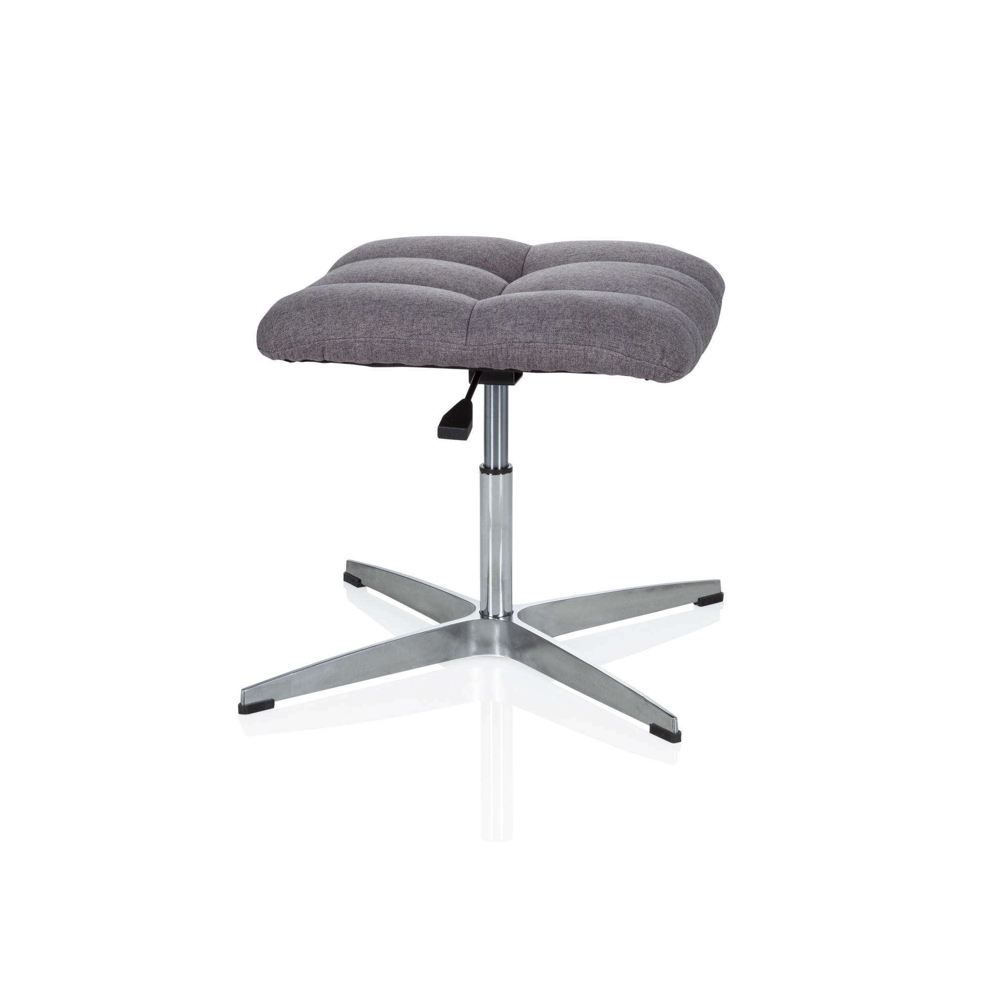 SARANTO Stool Height Adjustable Fabric Grey