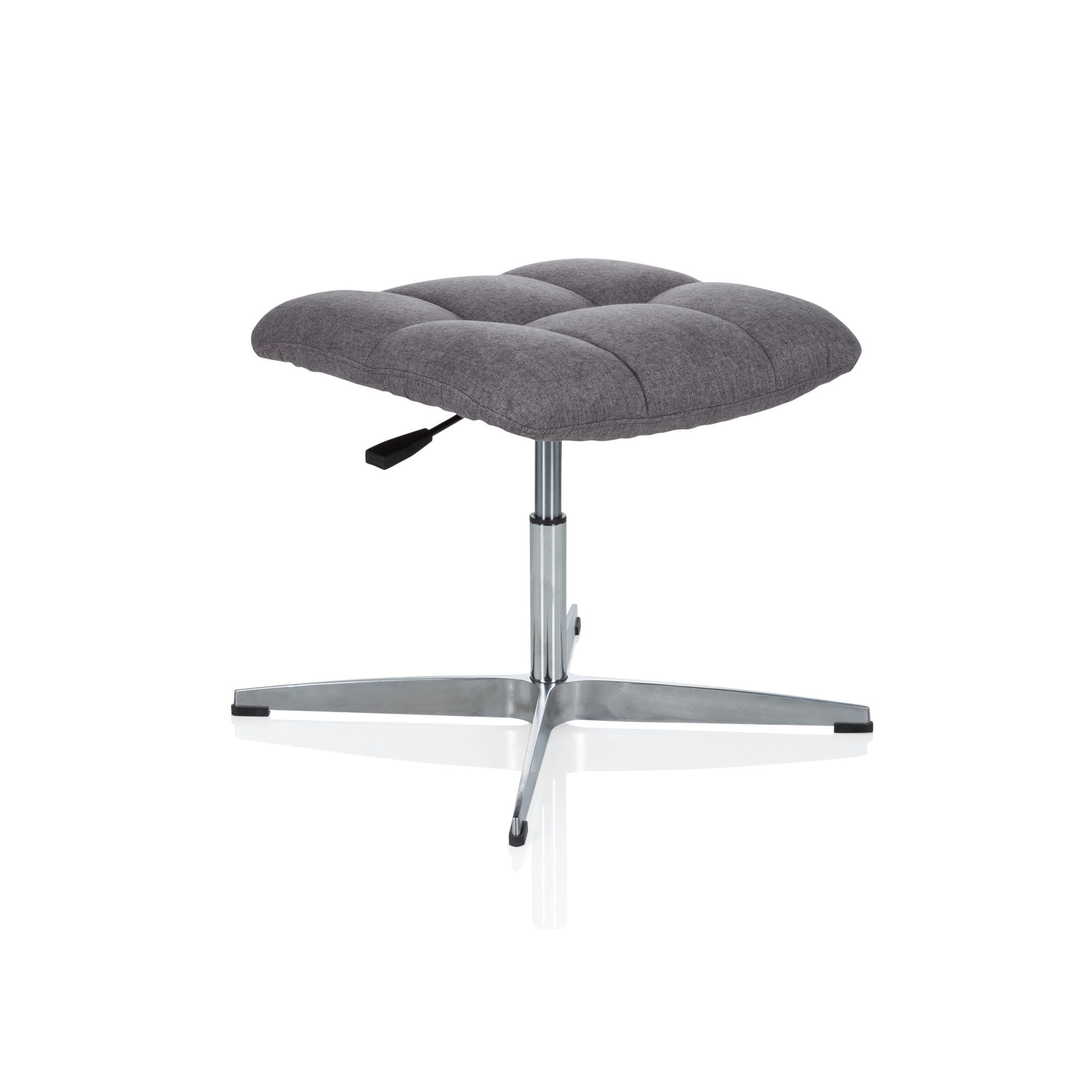 SARANTO Stool Height Adjustable Fabric Grey