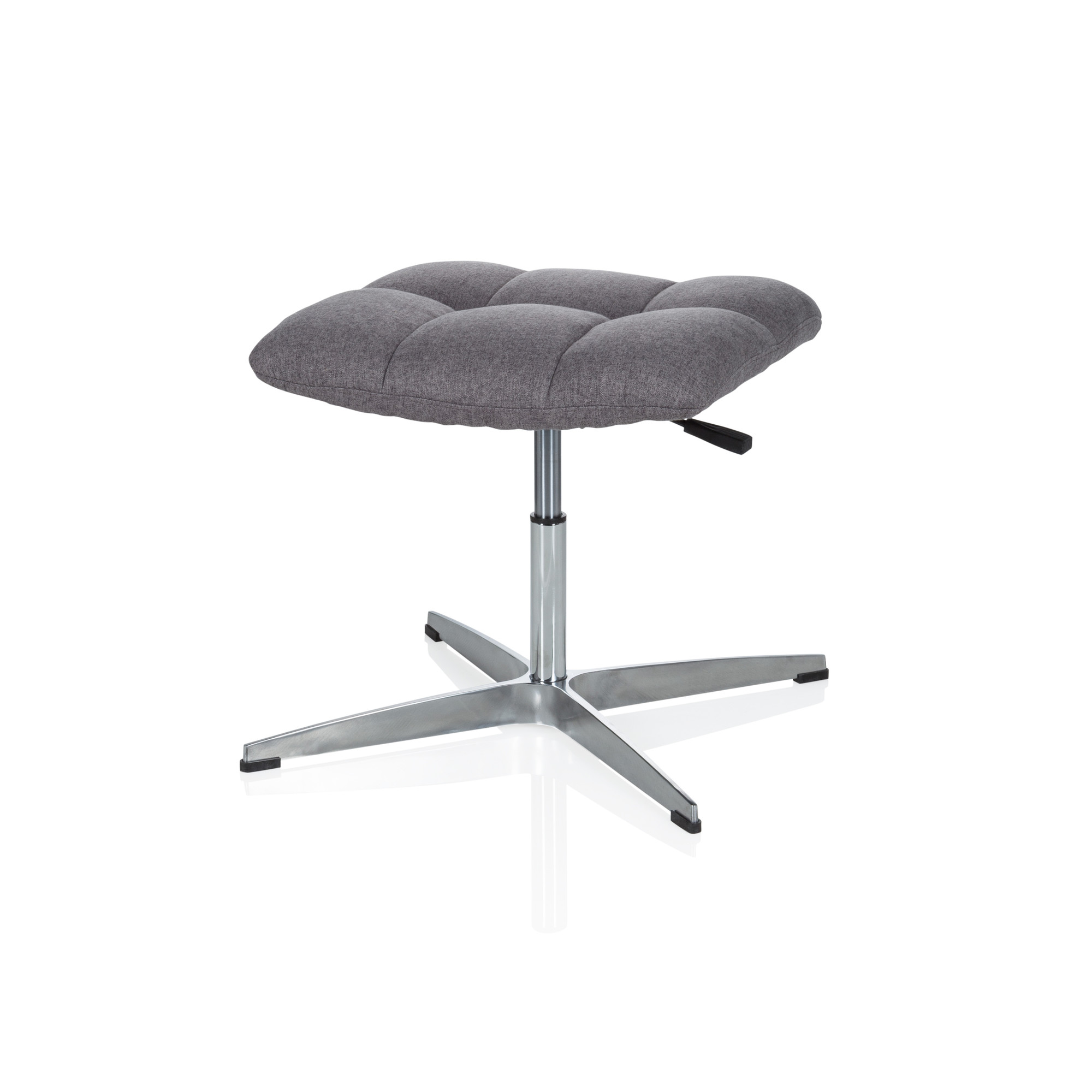 SARANTO Stool Height Adjustable Fabric Grey