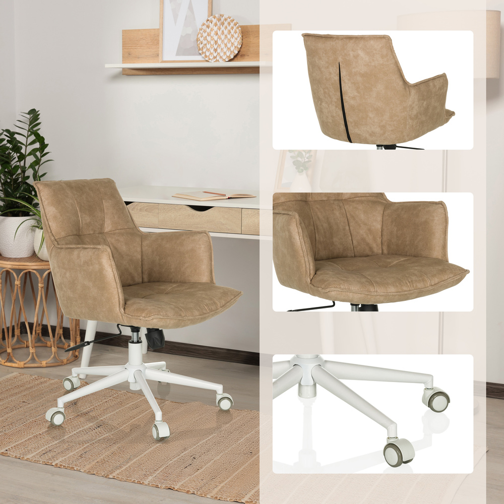 SOLAO LIFE W Office Chair Swivel Fabric Beige