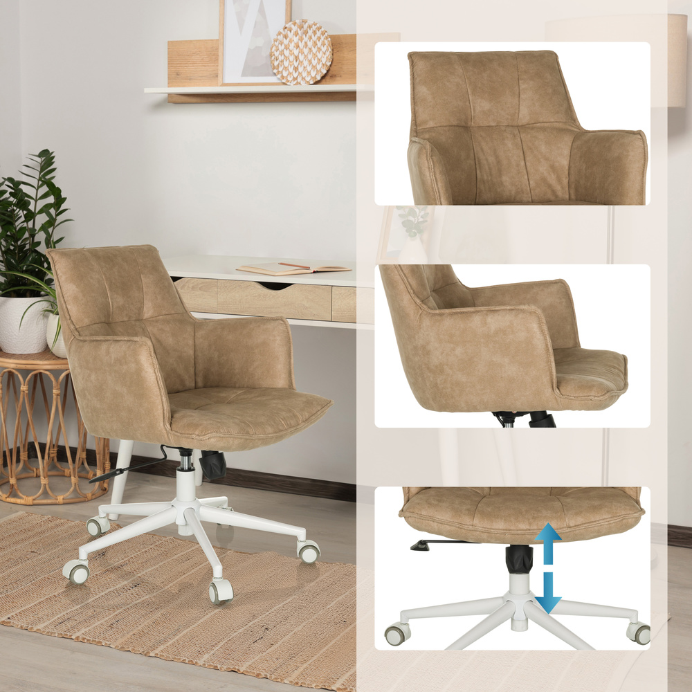 SOLAO LIFE W Office Chair Swivel Fabric Beige