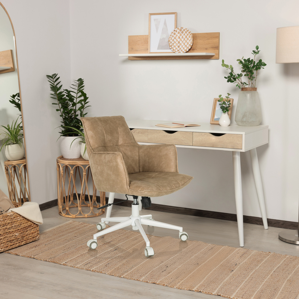 SOLAO LIFE W Office Chair Swivel Fabric Beige