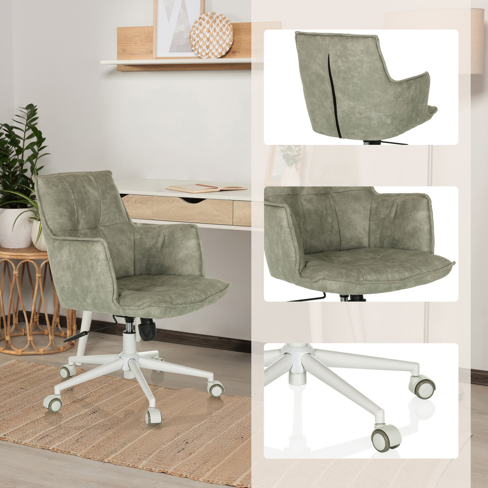 SOLAO LIFE W Office Chair Swivel Fabric Mint-Green