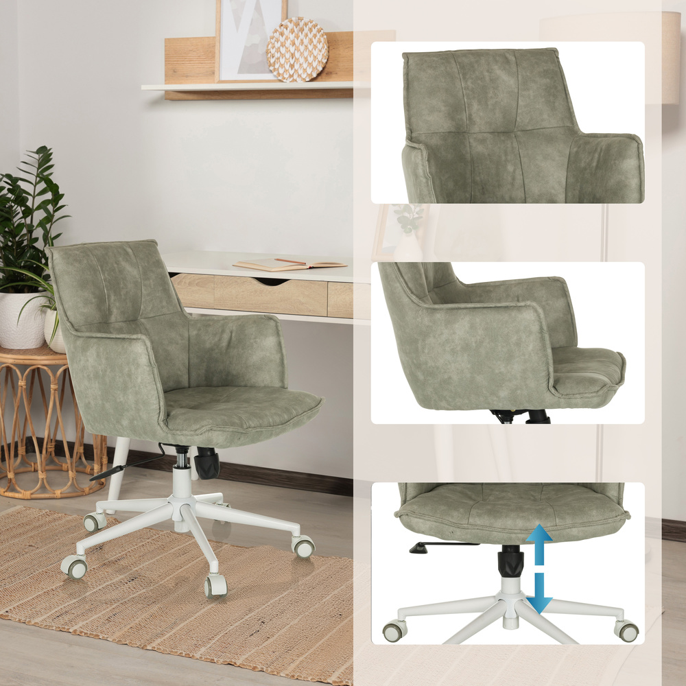 SOLAO LIFE W Office Chair Swivel Fabric Mint-Green