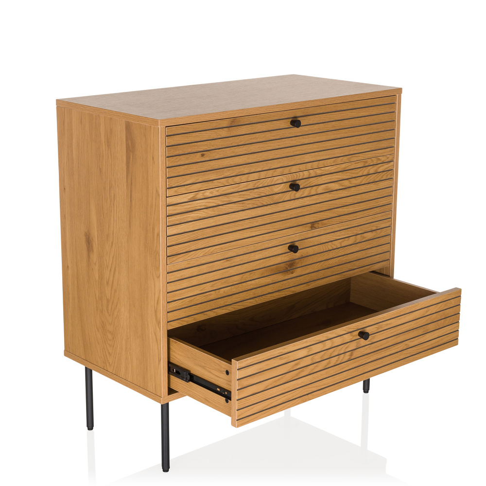 LINNO K Chest of drawers 4 drawers Wood Brown