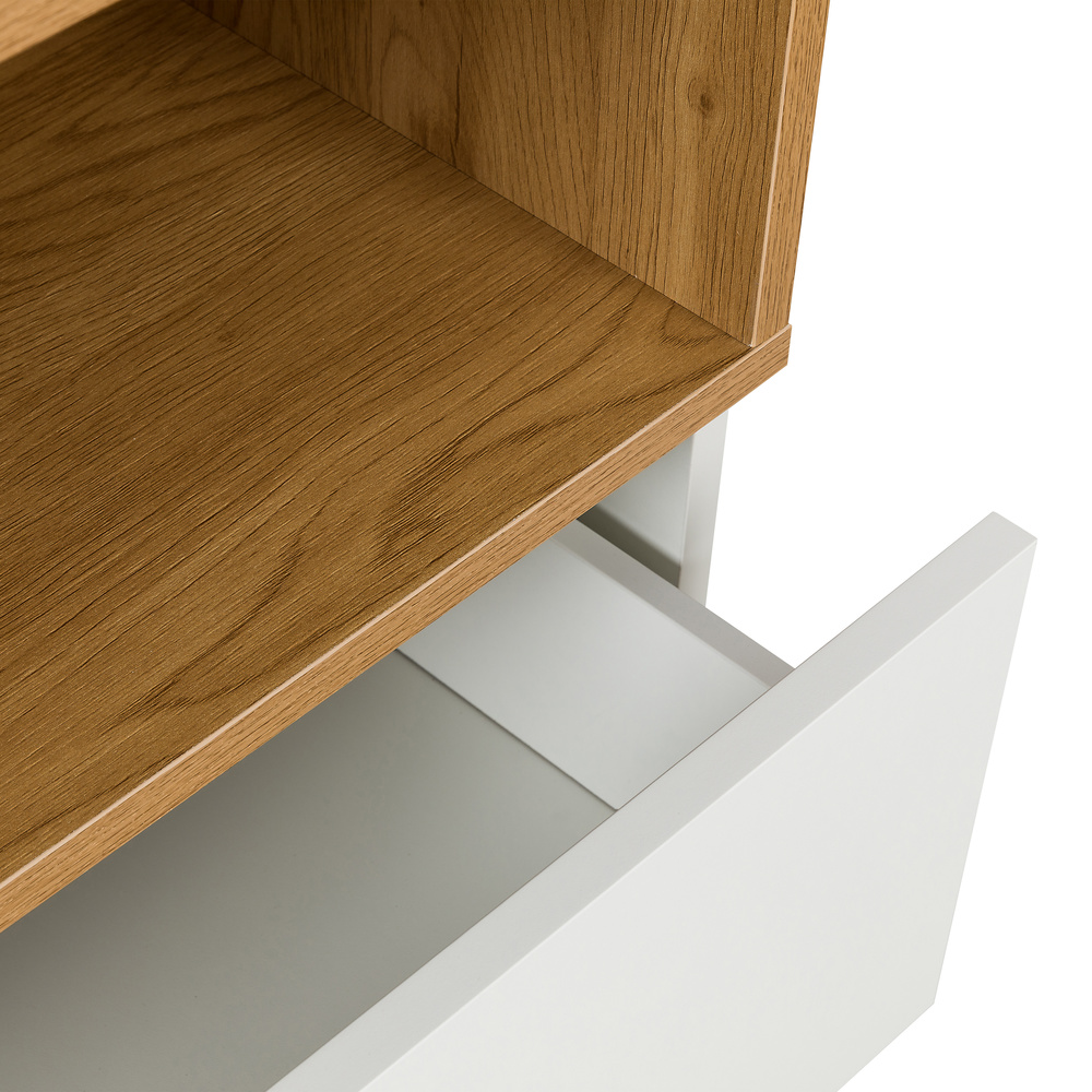 MELMO K Highboard Cabinet Wood White