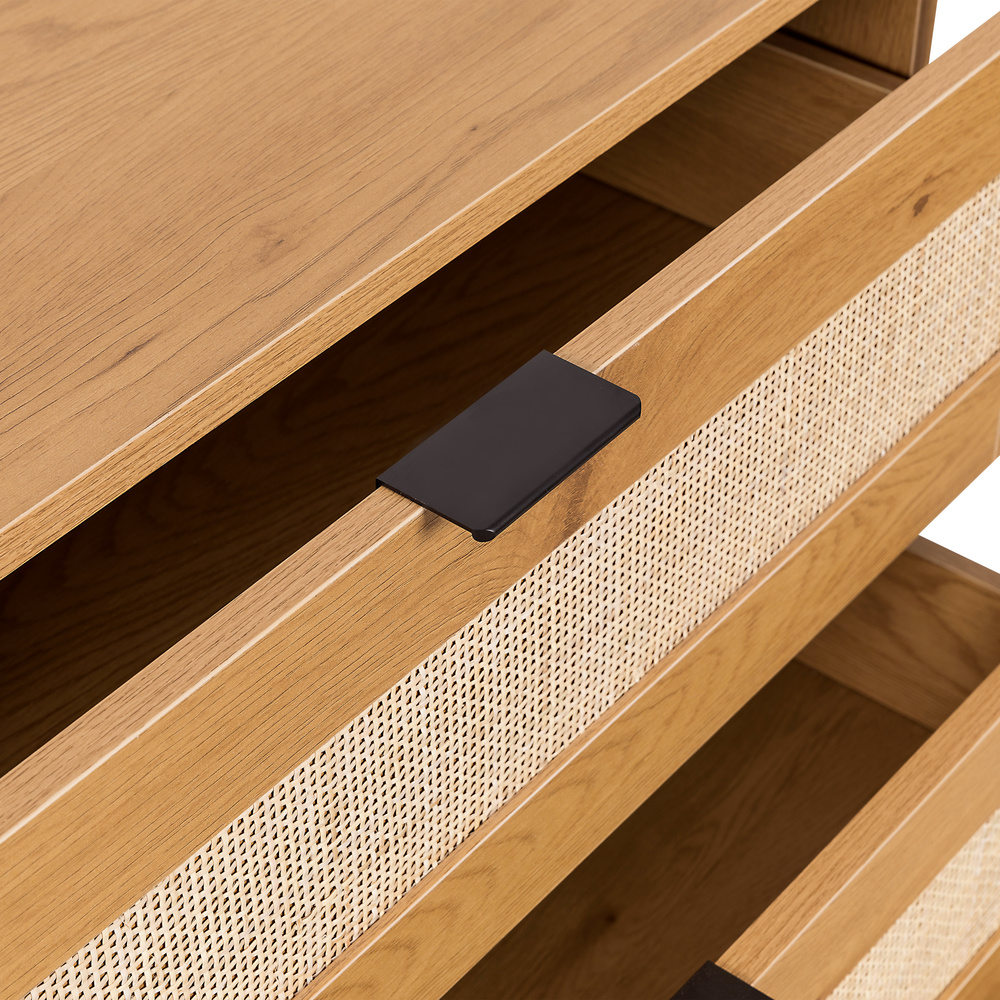 BOHEO K Cassettiera 3 cassetti legno effetto rovere
