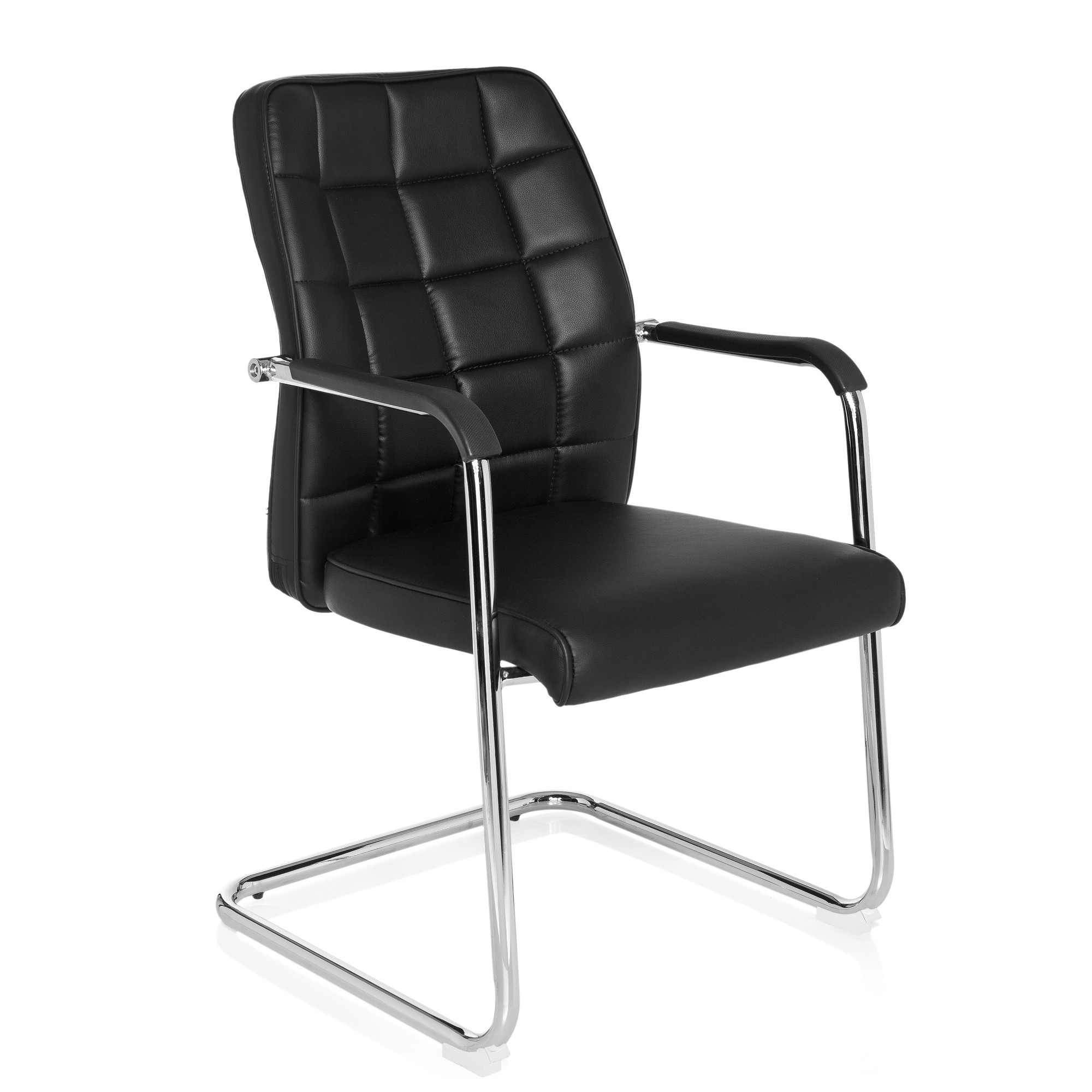 FLEXO V PU Chair Cantilever Leather Black