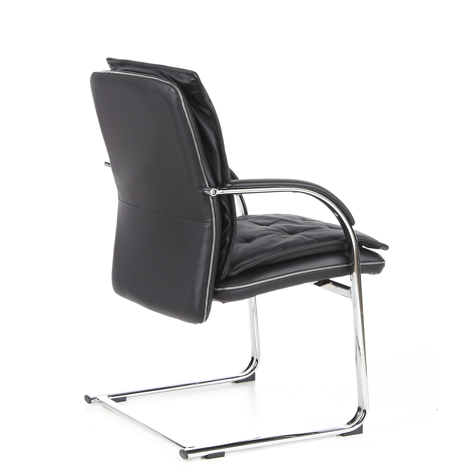 VILLA V Chair  Cantilever chair Leather Black
