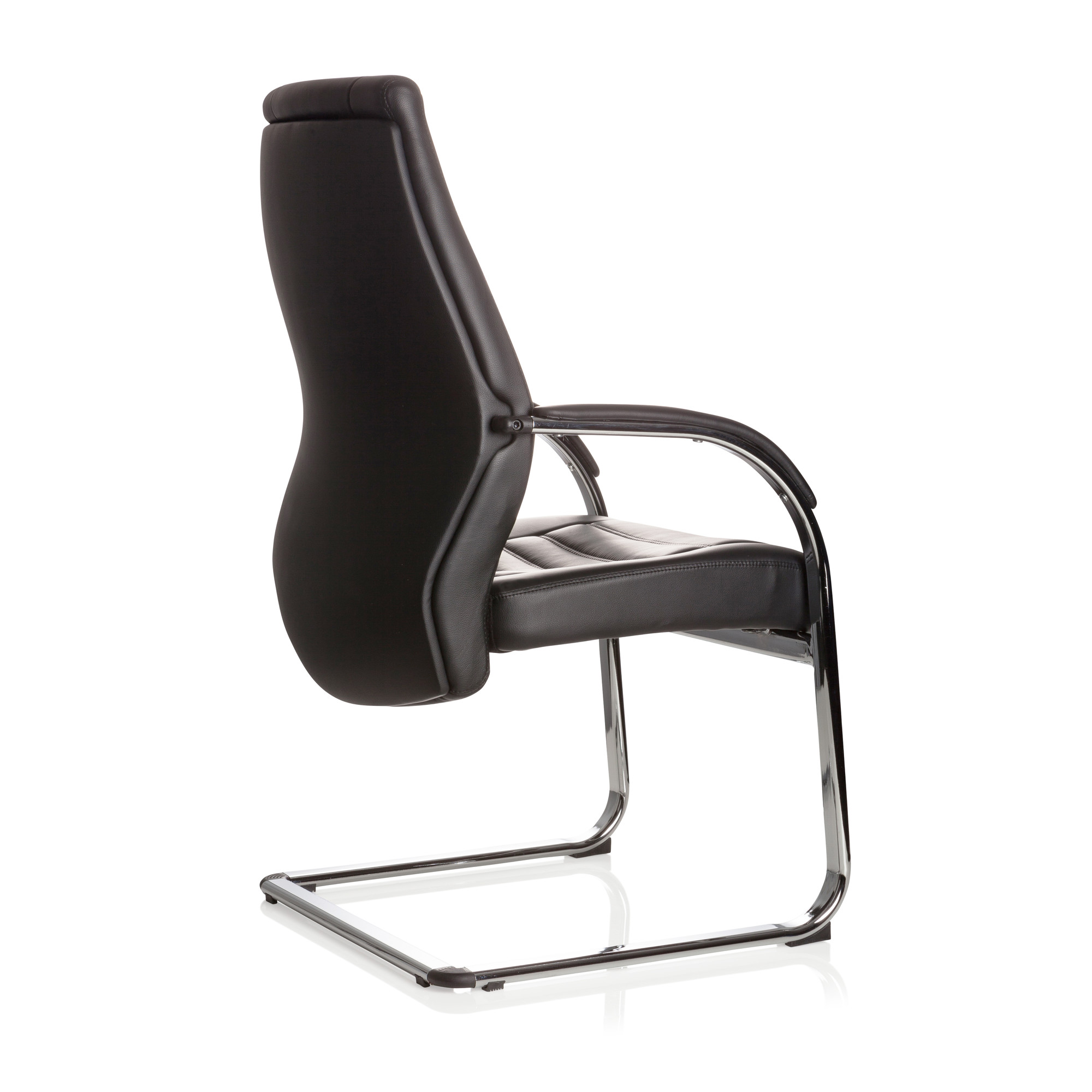 VITORO V Chair Cantilever Faux Leather Black